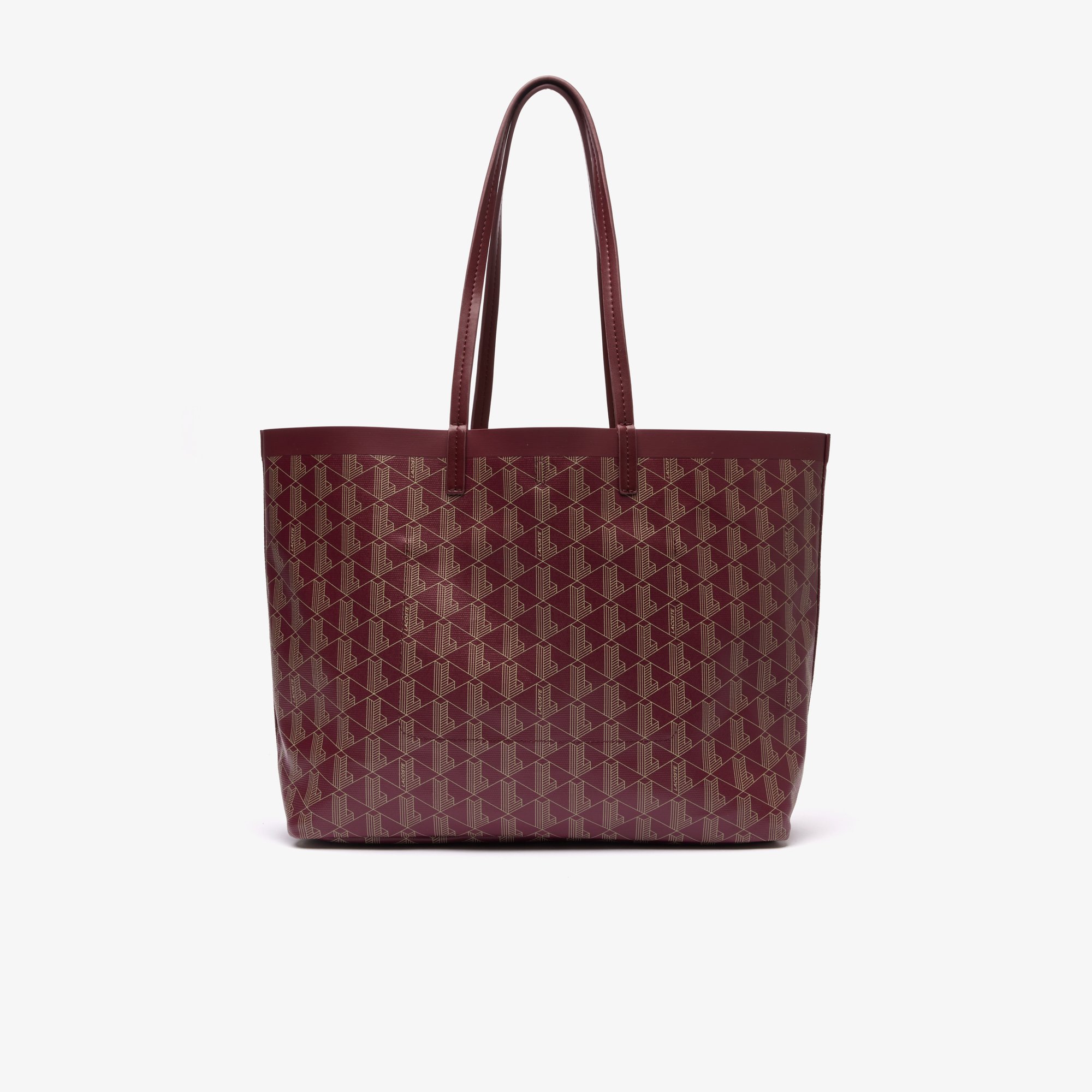 Túi Xách Lacoste Nữ Zely Cỡ Vừa Chất Liệu Canvas Phủ PVC Họa Tiết Monogram