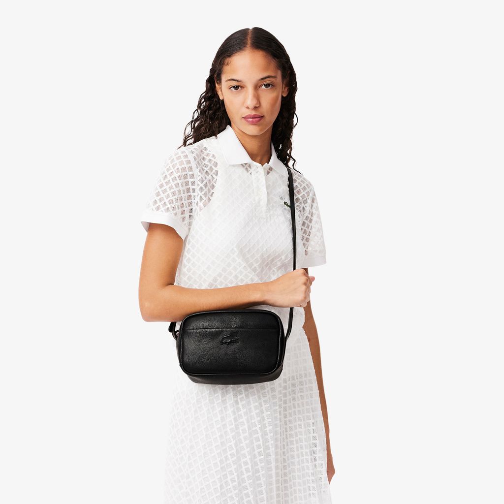 Túi Đeo Chéo Lacoste Nữ City Court Chất Liệu Da Grain