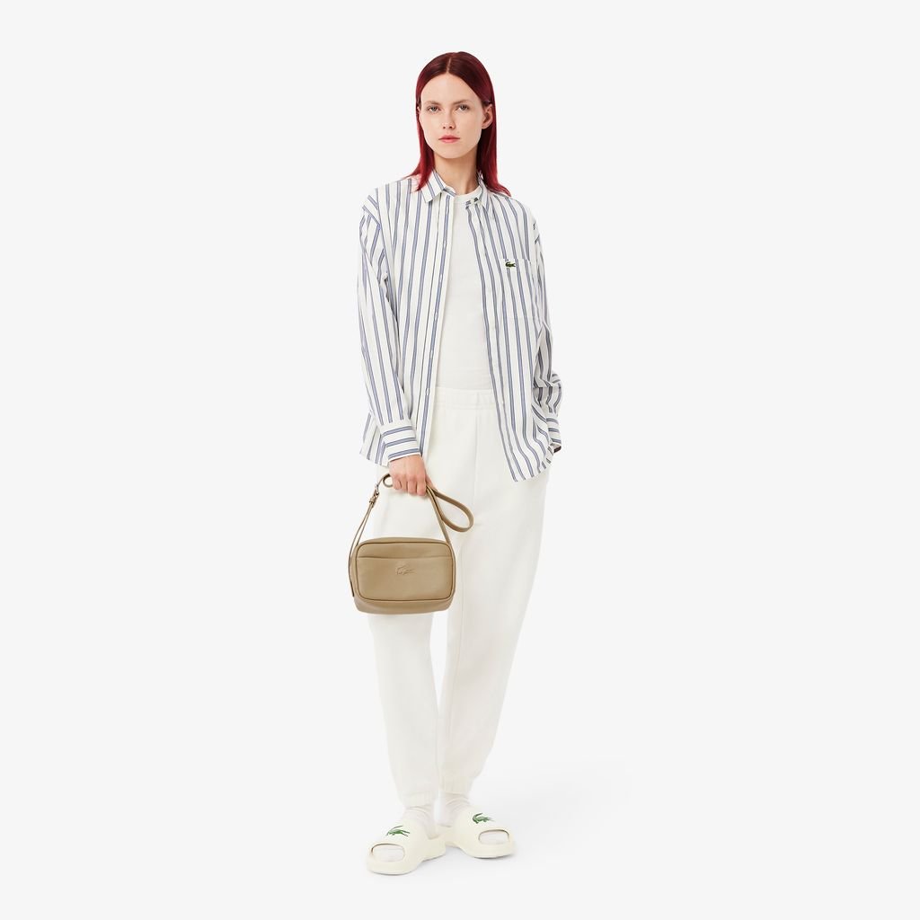 Túi Đeo Chéo Lacoste Nữ City Court Chất Liệu Da Grain