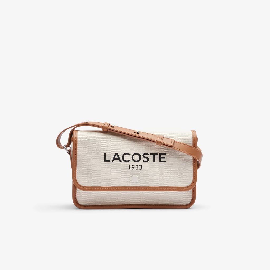 Túi Đeo Chéo Lacoste Nữ Heritage Chất Liệu Canvas Có Nắp Gập