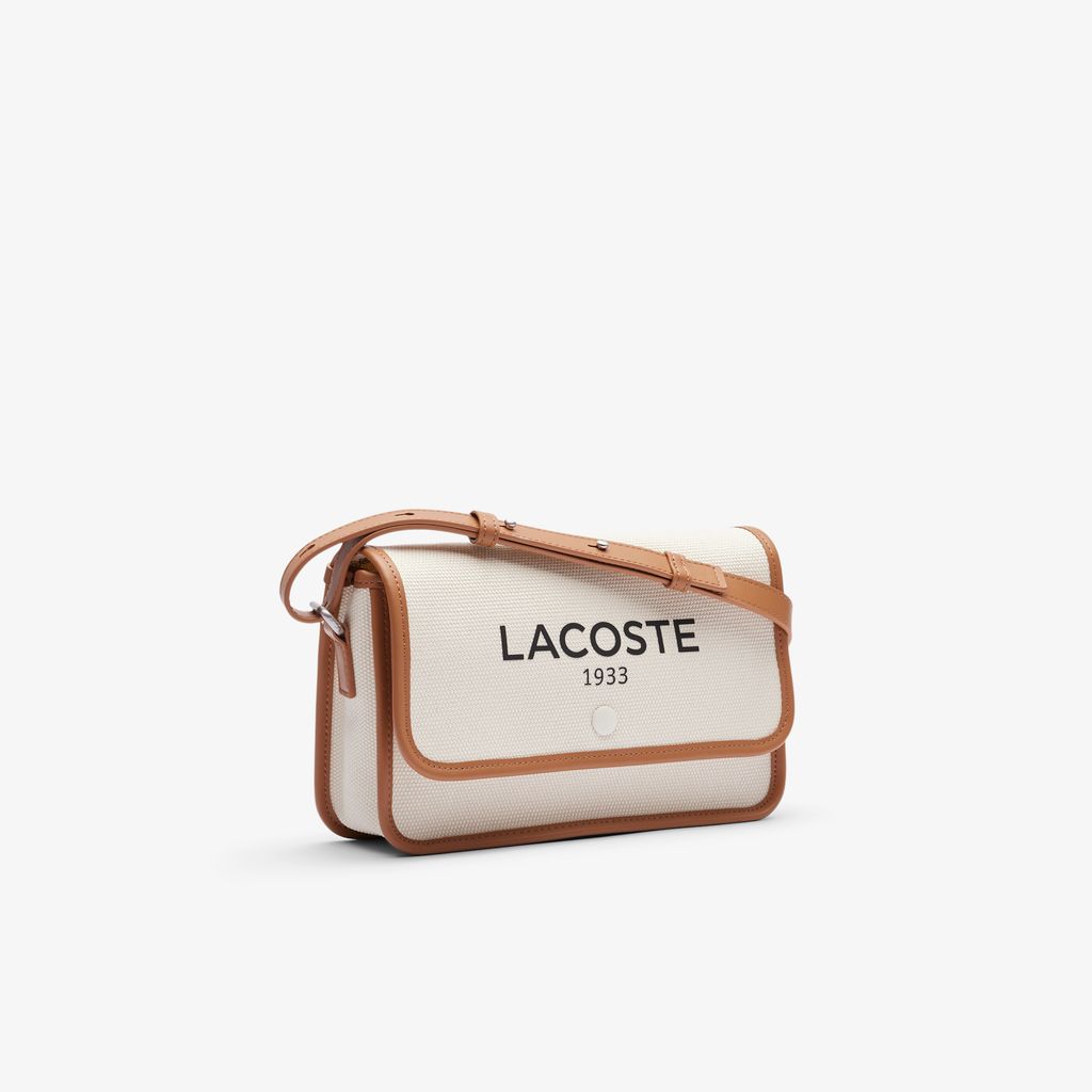 Túi Đeo Chéo Lacoste Nữ Heritage Chất Liệu Canvas Có Nắp Gập