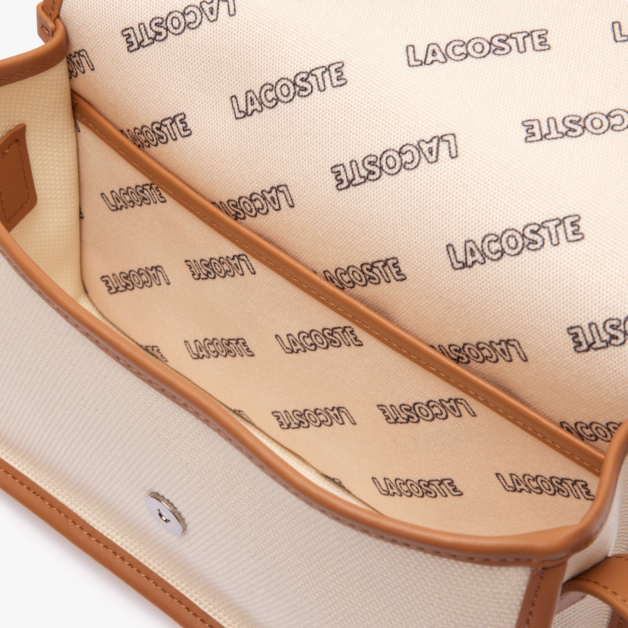 Túi Đeo Chéo Lacoste Nữ Heritage Chất Liệu Canvas Có Nắp Gập