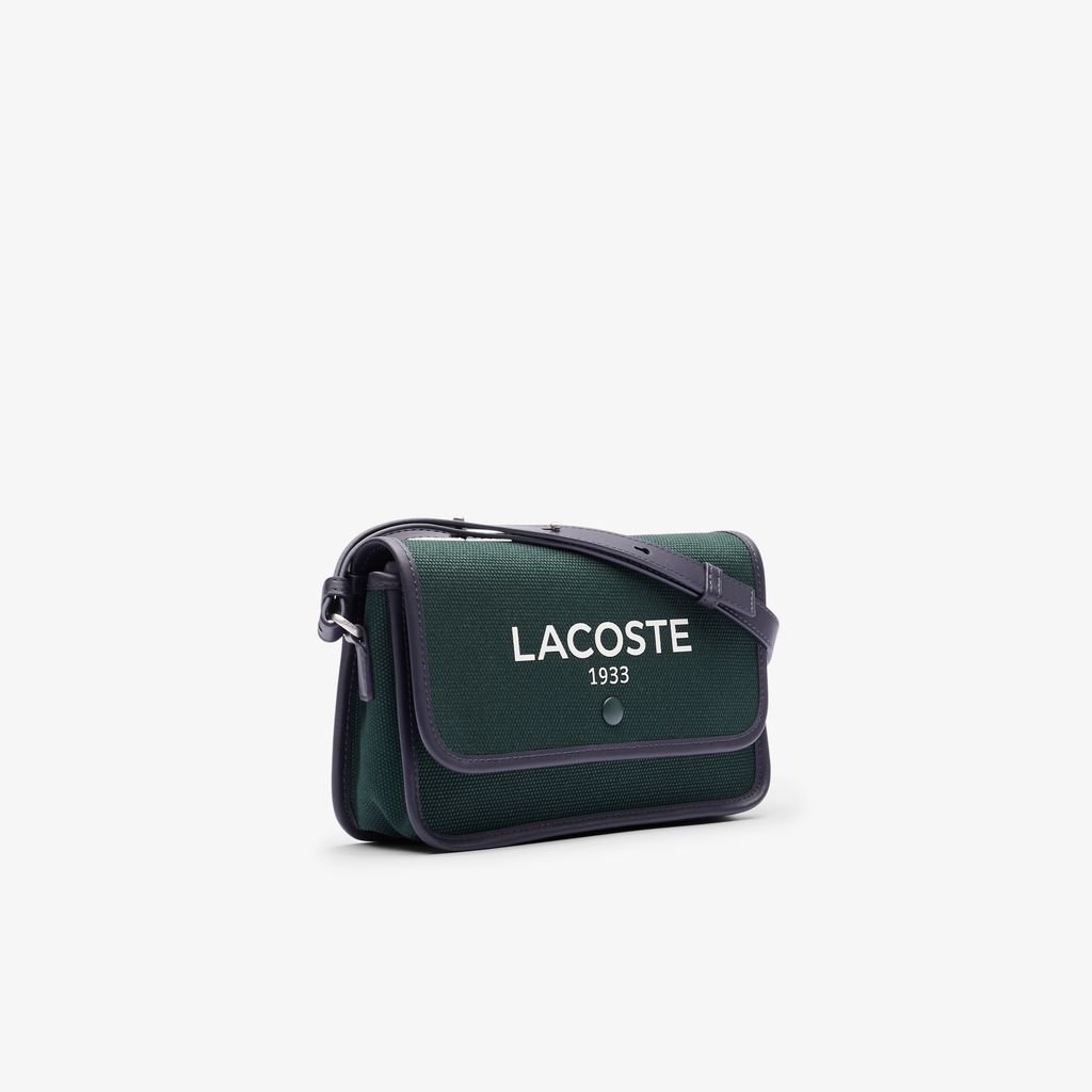 Túi Đeo Chéo Lacoste Nữ Heritage Chất Liệu Canvas Có Nắp Gập