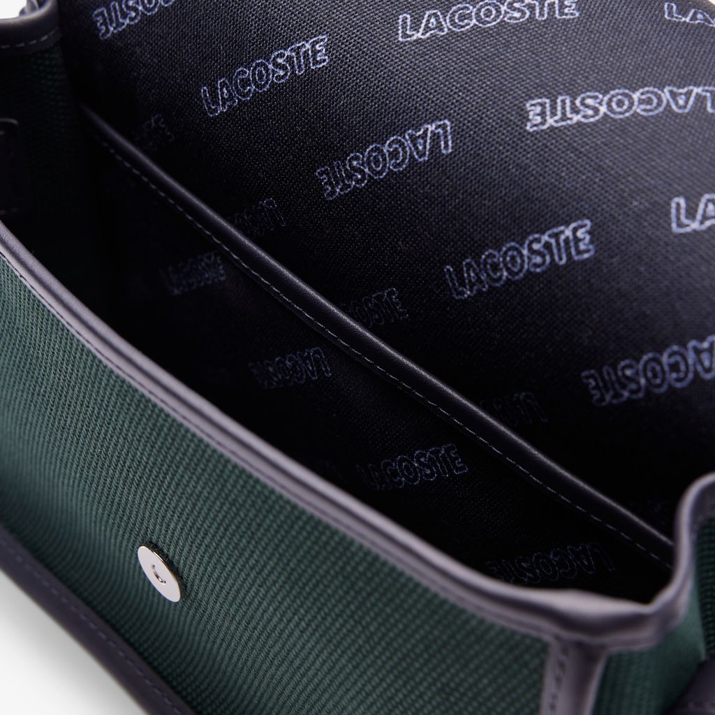 Túi Đeo Chéo Lacoste Nữ Heritage Chất Liệu Canvas Có Nắp Gập