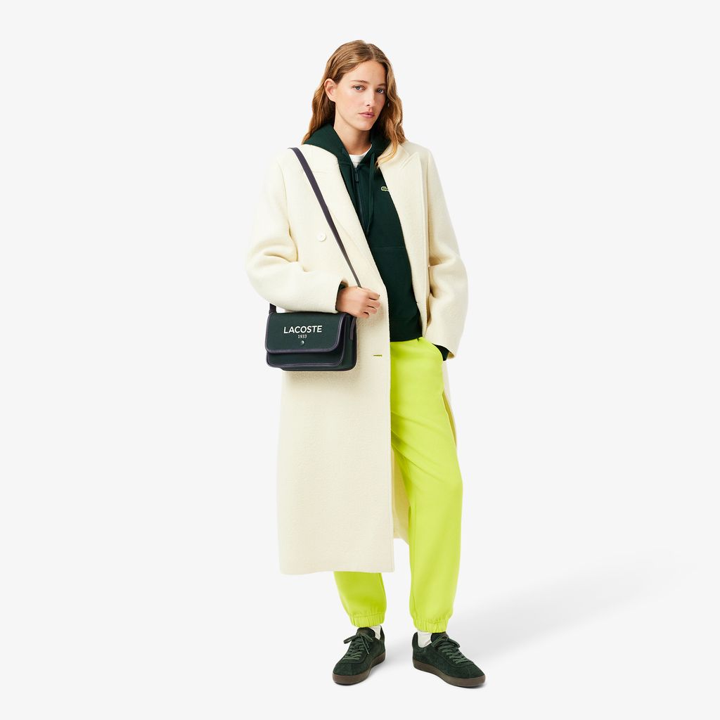 Túi Đeo Chéo Lacoste Nữ Heritage Chất Liệu Canvas Có Nắp Gập