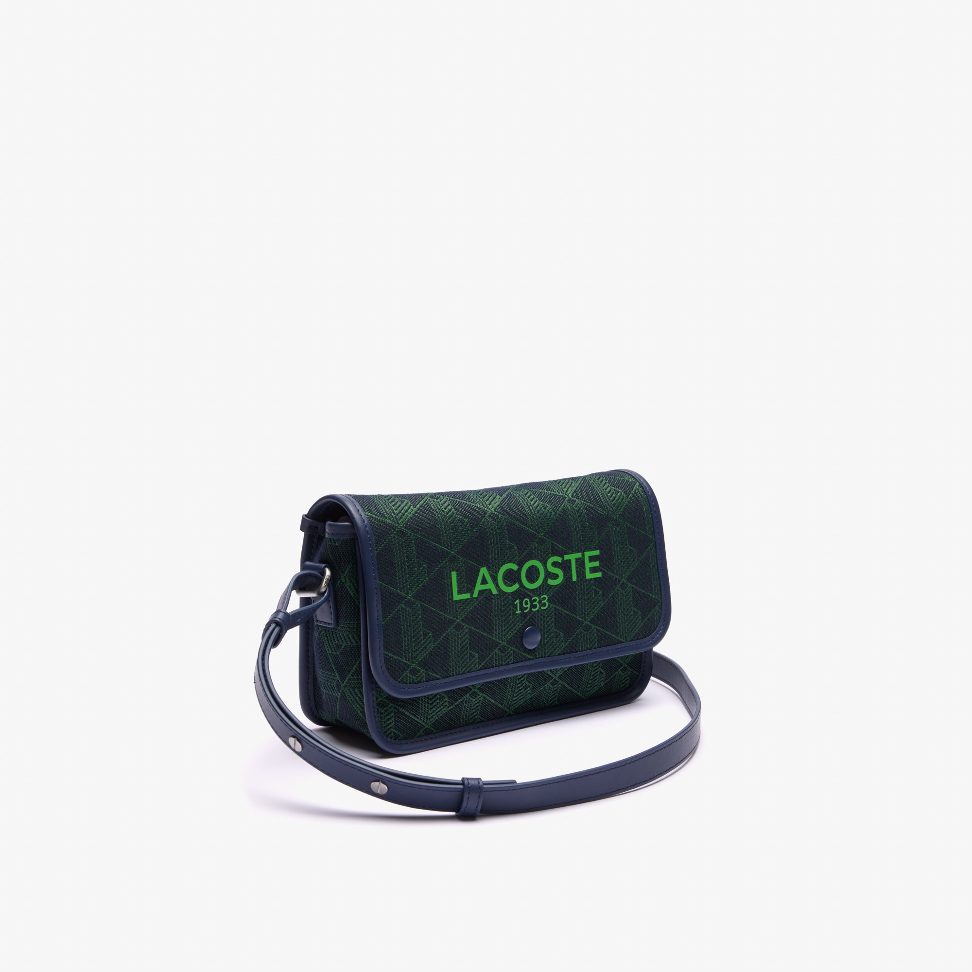 Túi Đeo Chéo Lacoste Nữ Heritage Có Nắp Gập Chất Liệu Jacquard
