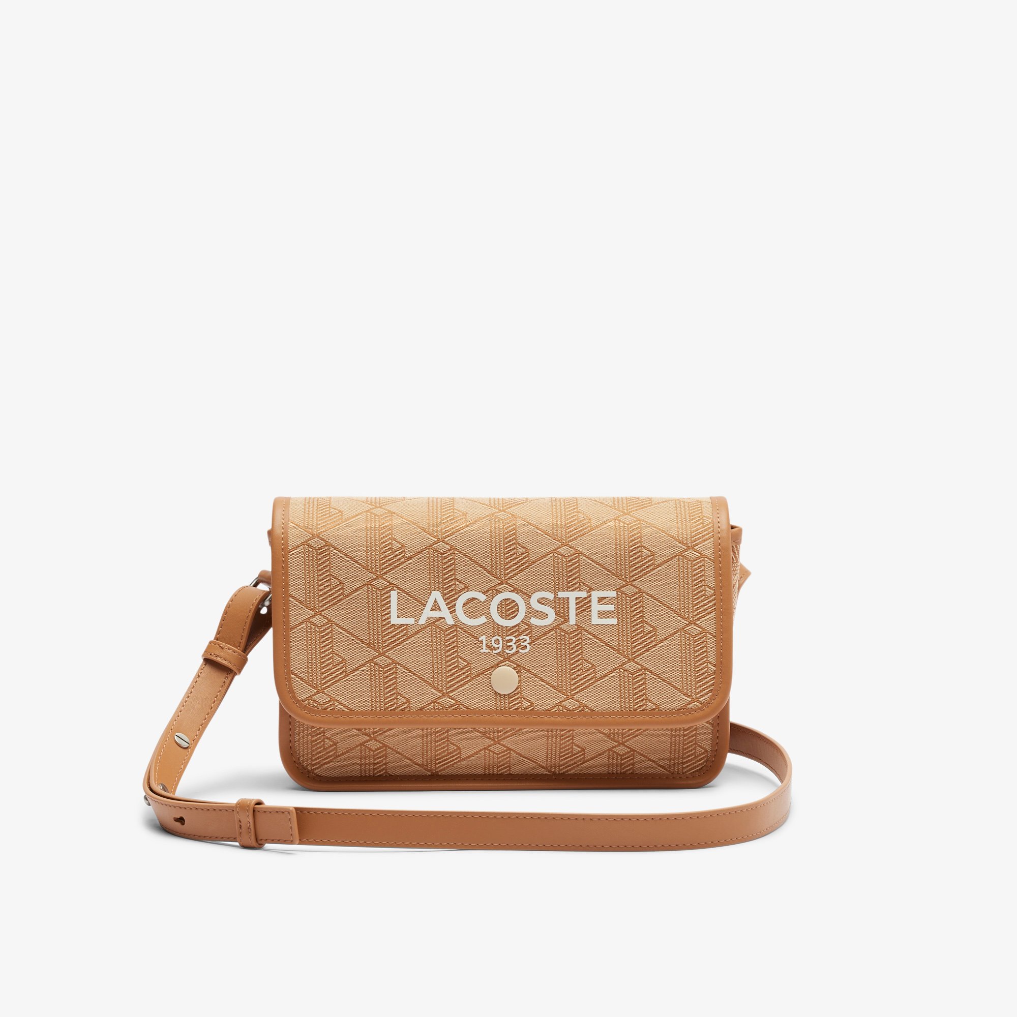 Túi Đeo Chéo Lacoste Nữ Heritage Có Nắp Gập Chất Liệu Jacquard