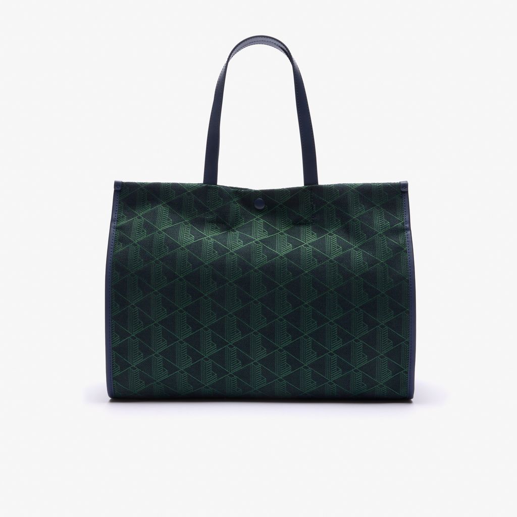 Túi Tote Lacoste Unisex Heritage Cỡ Lớn Chất Liệu Jacquard Họa Tiết In