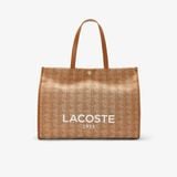 Túi Tote Lacoste Unisex Heritage Cỡ Lớn Chất Liệu Jacquard Họa Tiết In