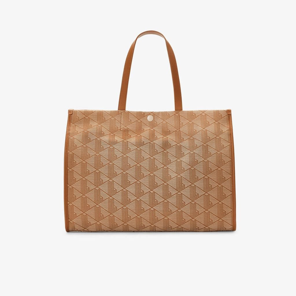 Túi Tote Lacoste Unisex Heritage Cỡ Lớn Chất Liệu Jacquard Họa Tiết In