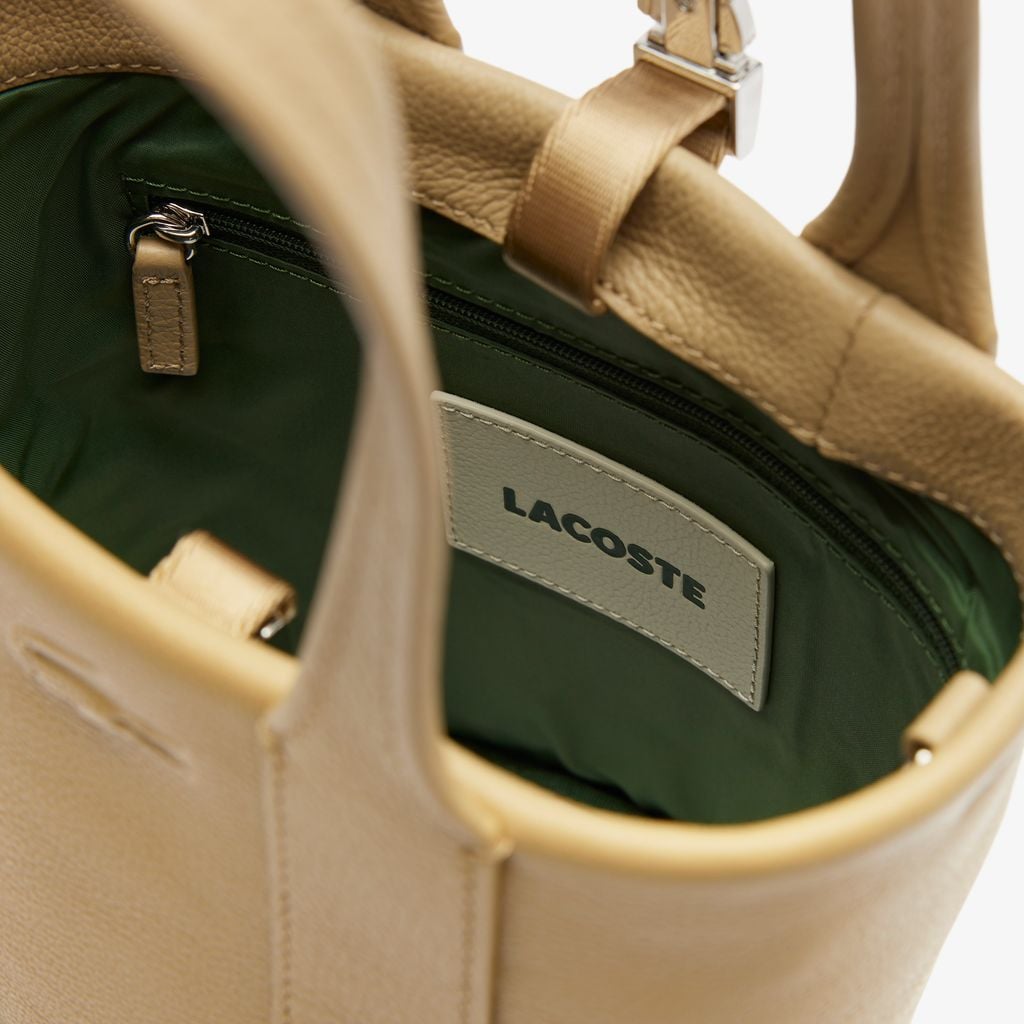 Túi Bucket Lacoste Nữ City Court Chất Liệu Da Grain