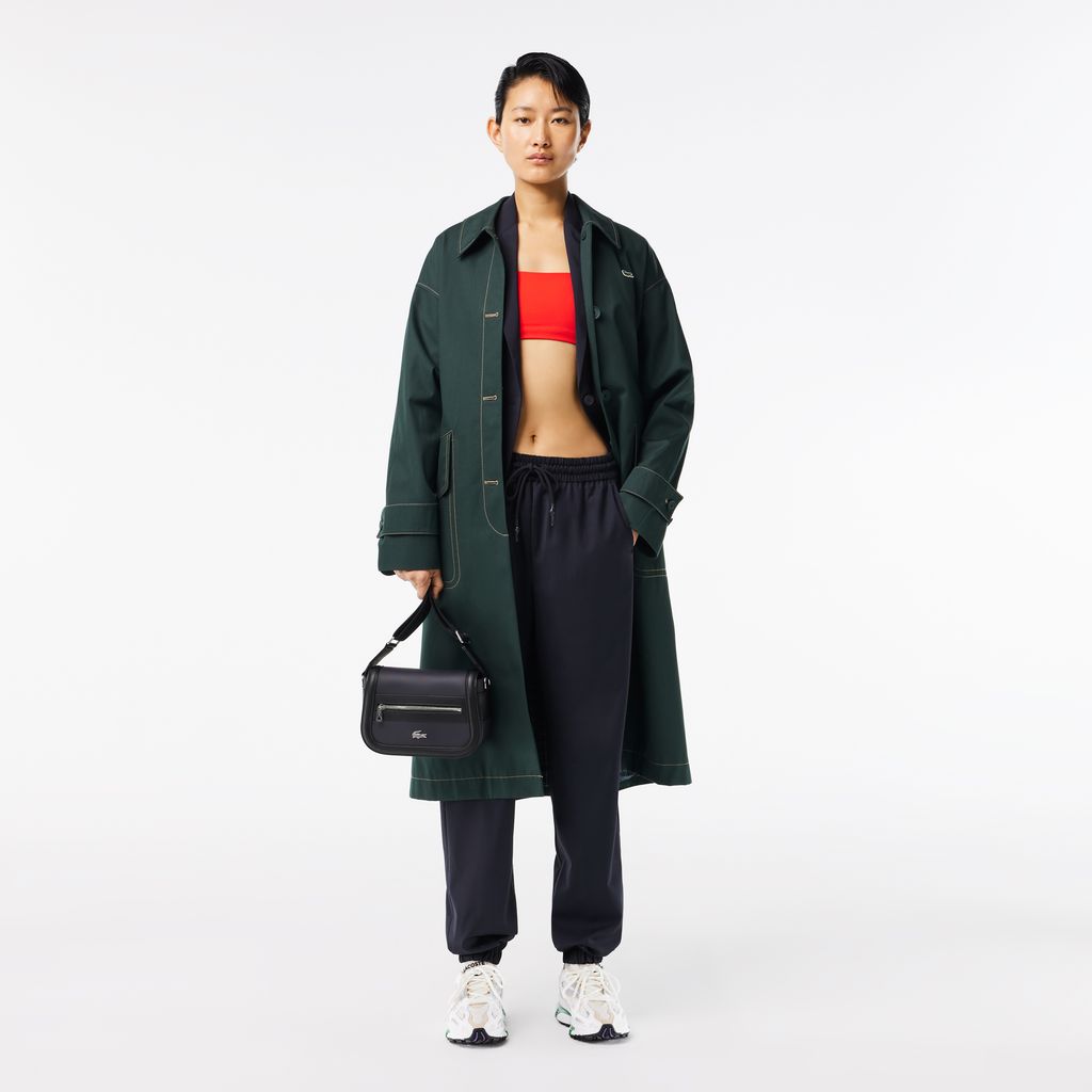Túi Đeo Chéo Lacoste Nữ Nilly Chất Liệu Petit Piqué Có Nắp Gập