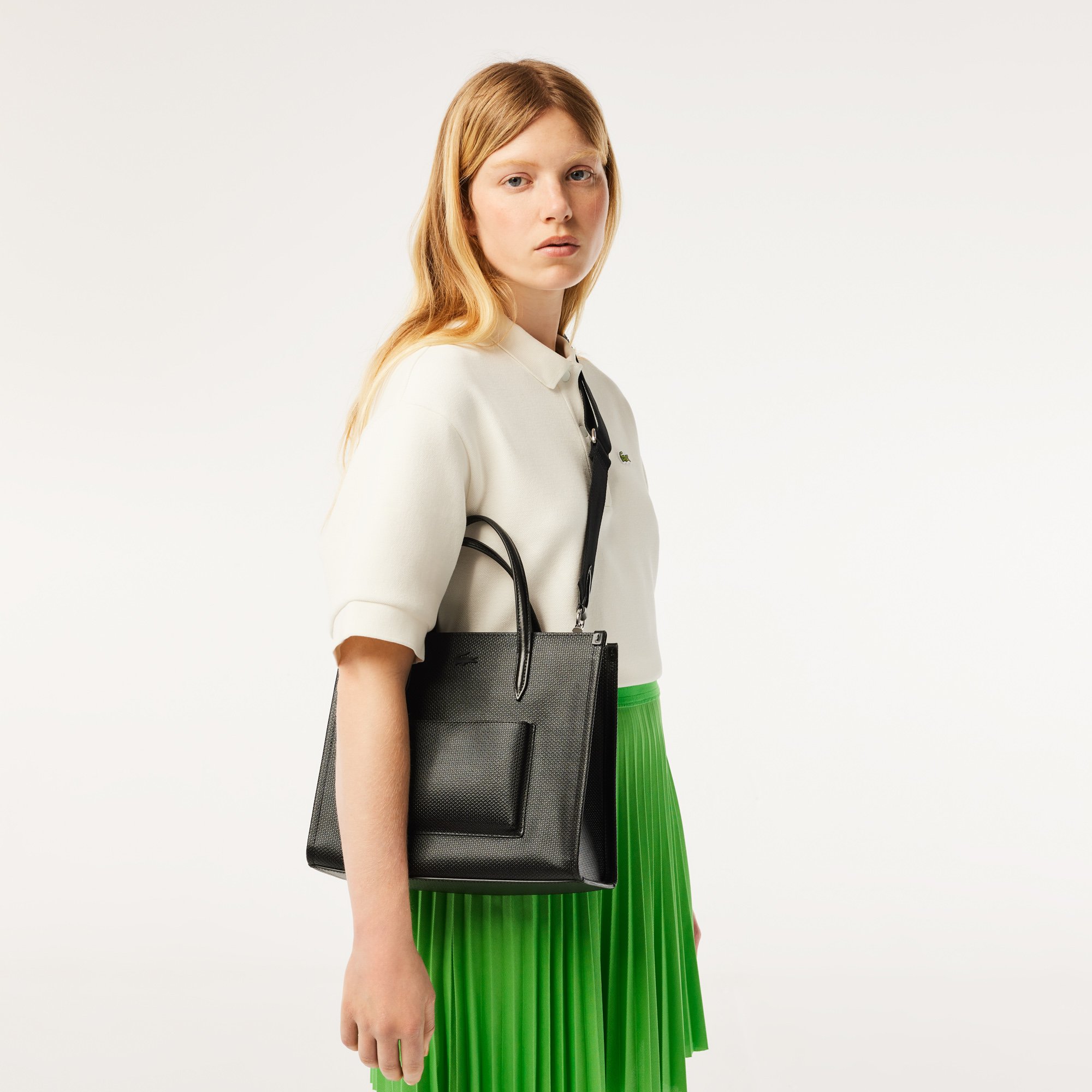 Túi Xách Lacoste Nữ Chantaco Cỡ Nhỏ Chất Liệu Da