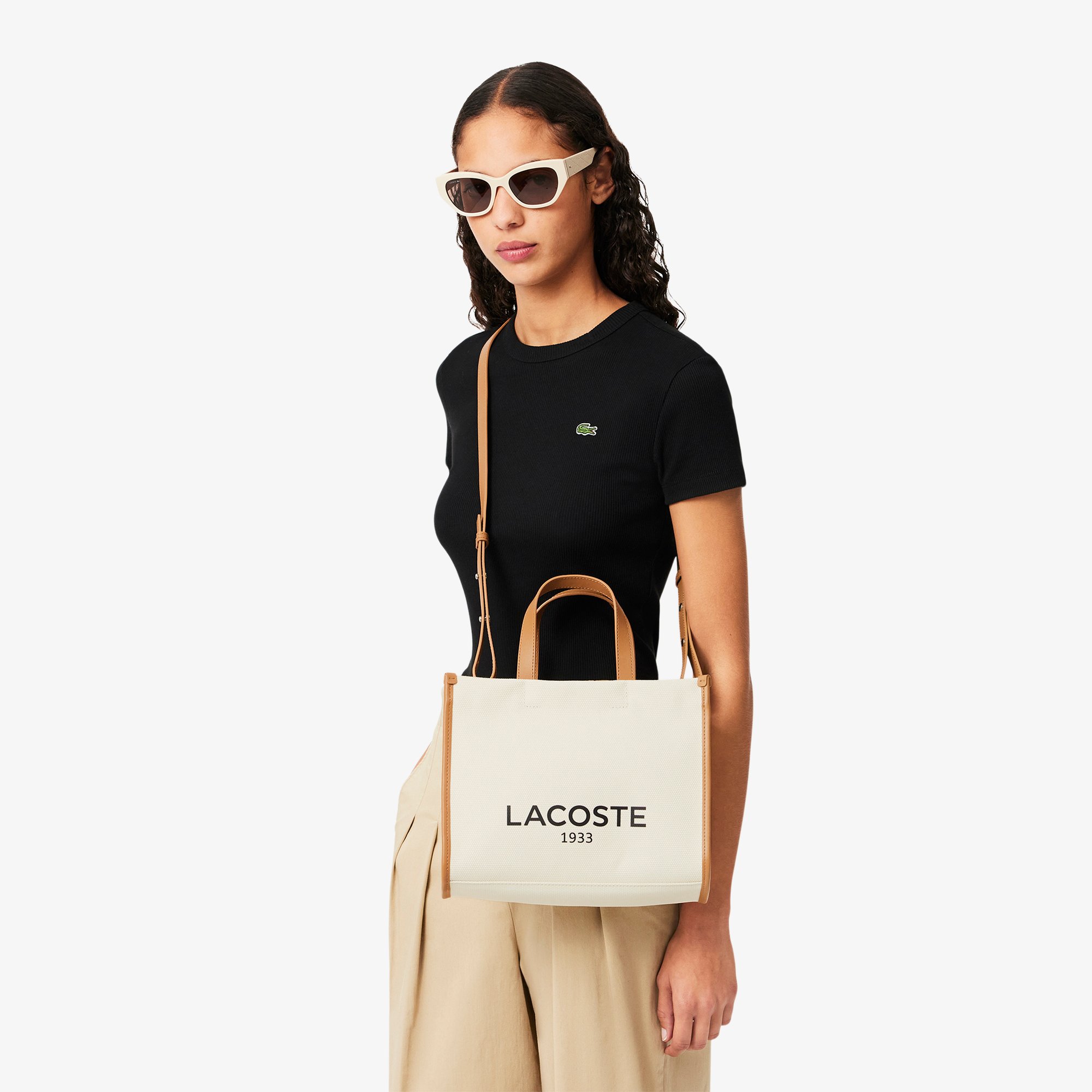 Túi Xách Lacoste Nữ Heritage Cỡ Nhỏ Chất Liệu Canvas