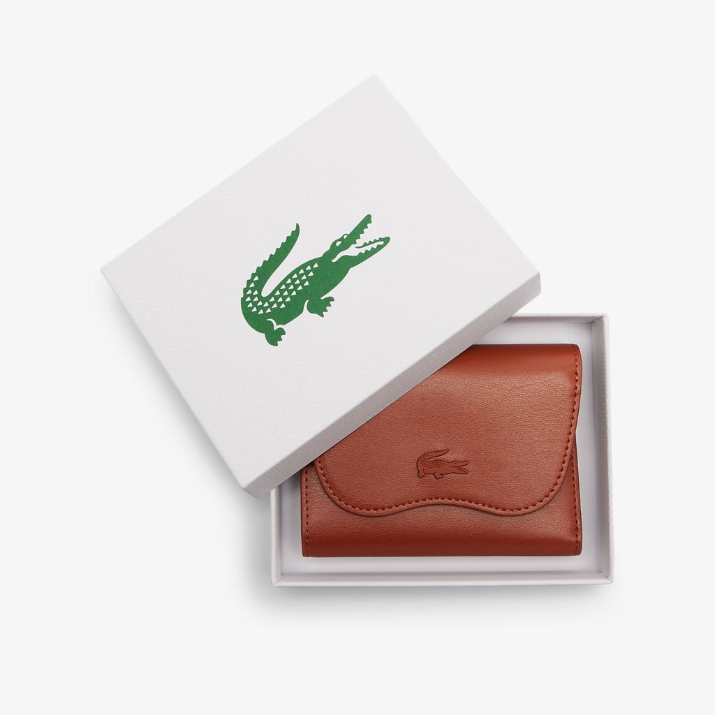 Ví Lacoste Nữ Lora Có Khóa Kéo Chất Liệu Da