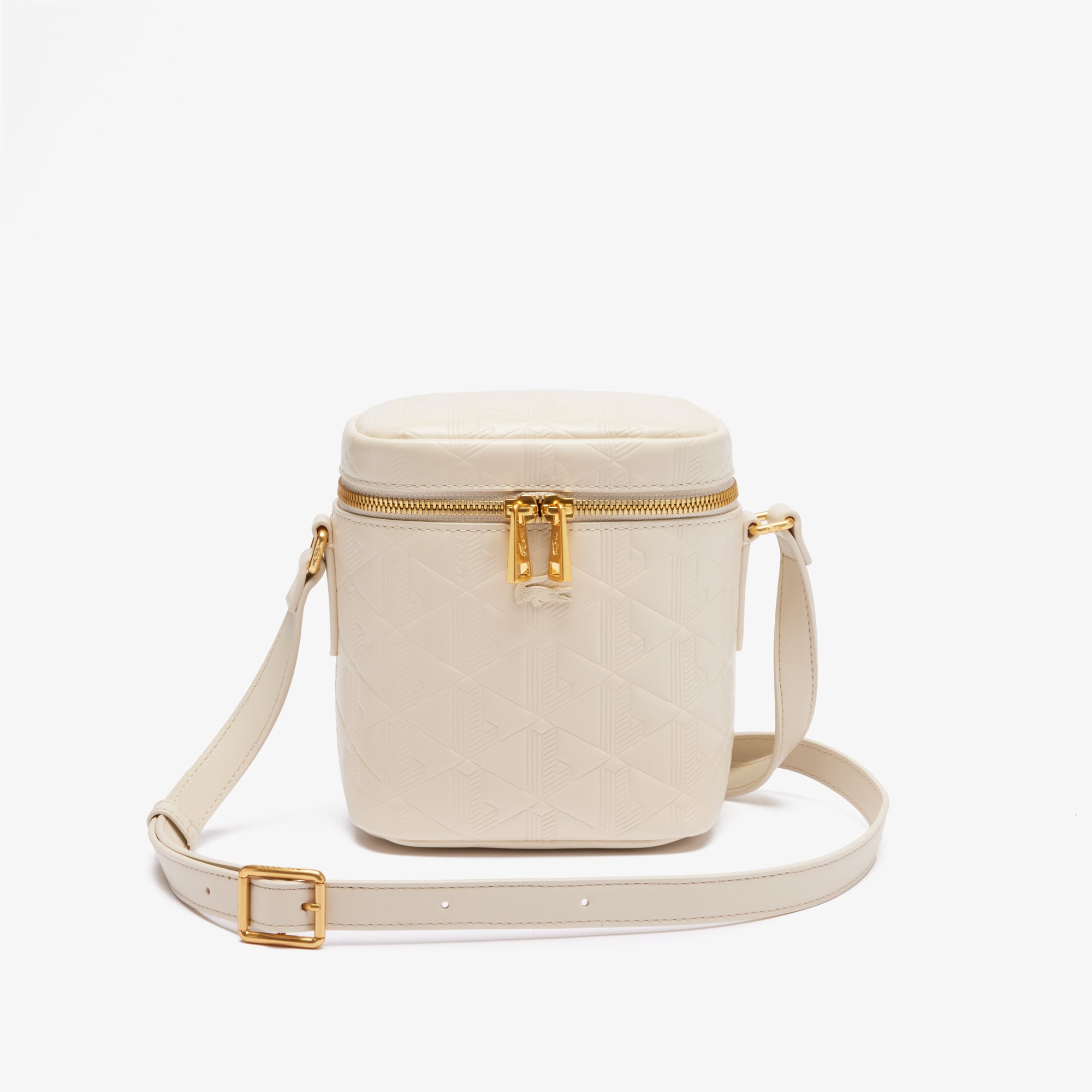 Túi Đeo Chéo Lacoste Nữ Maheki Dập Nổi Chất Liệu Da