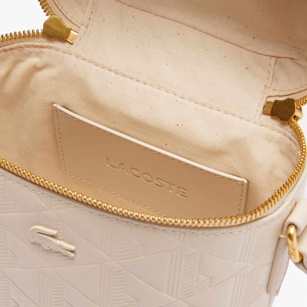 Túi Đeo Chéo Lacoste Nữ Maheki Dập Nổi Chất Liệu Da