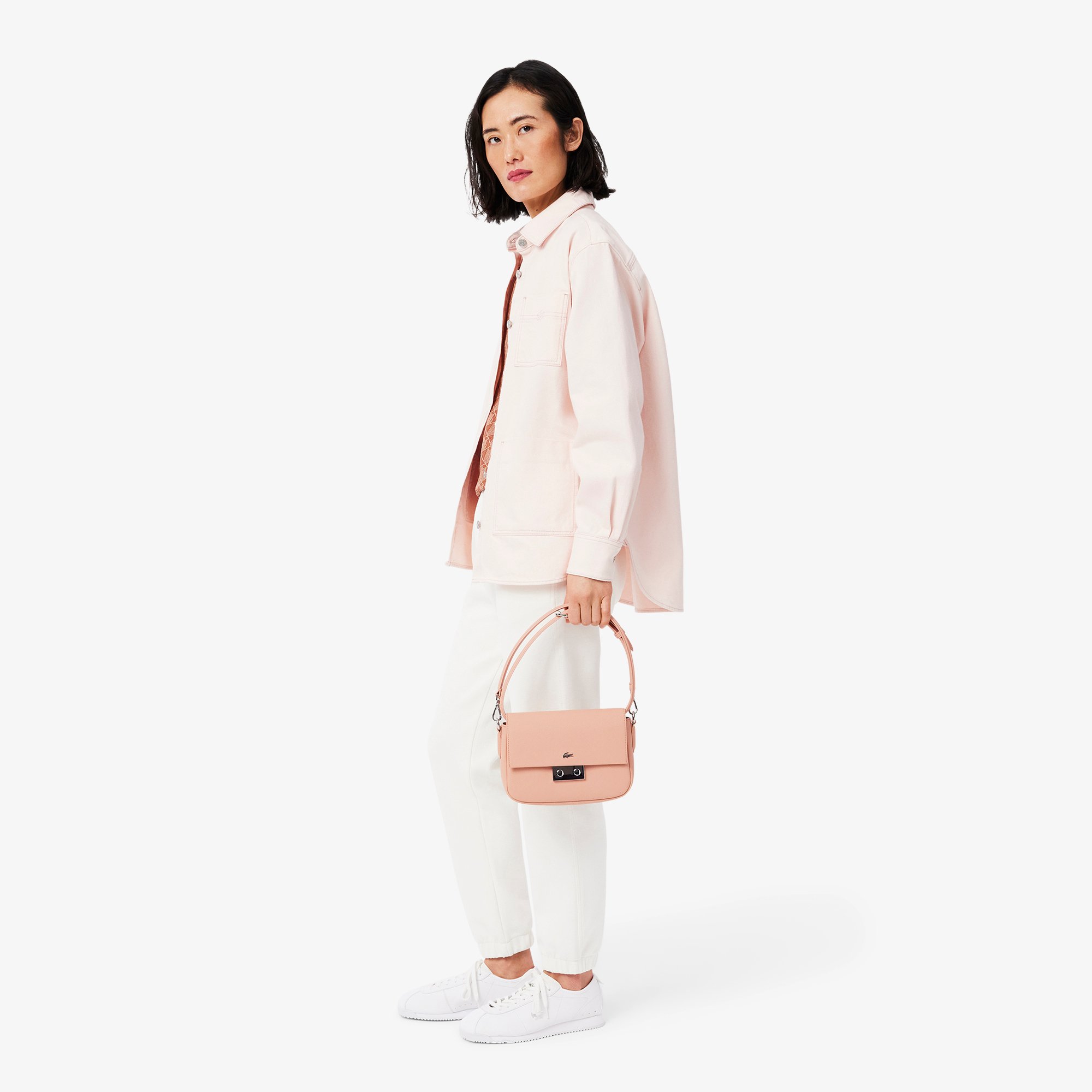 Túi Đeo Chéo Lacoste Nữ Daily City Có Nắp Đóng