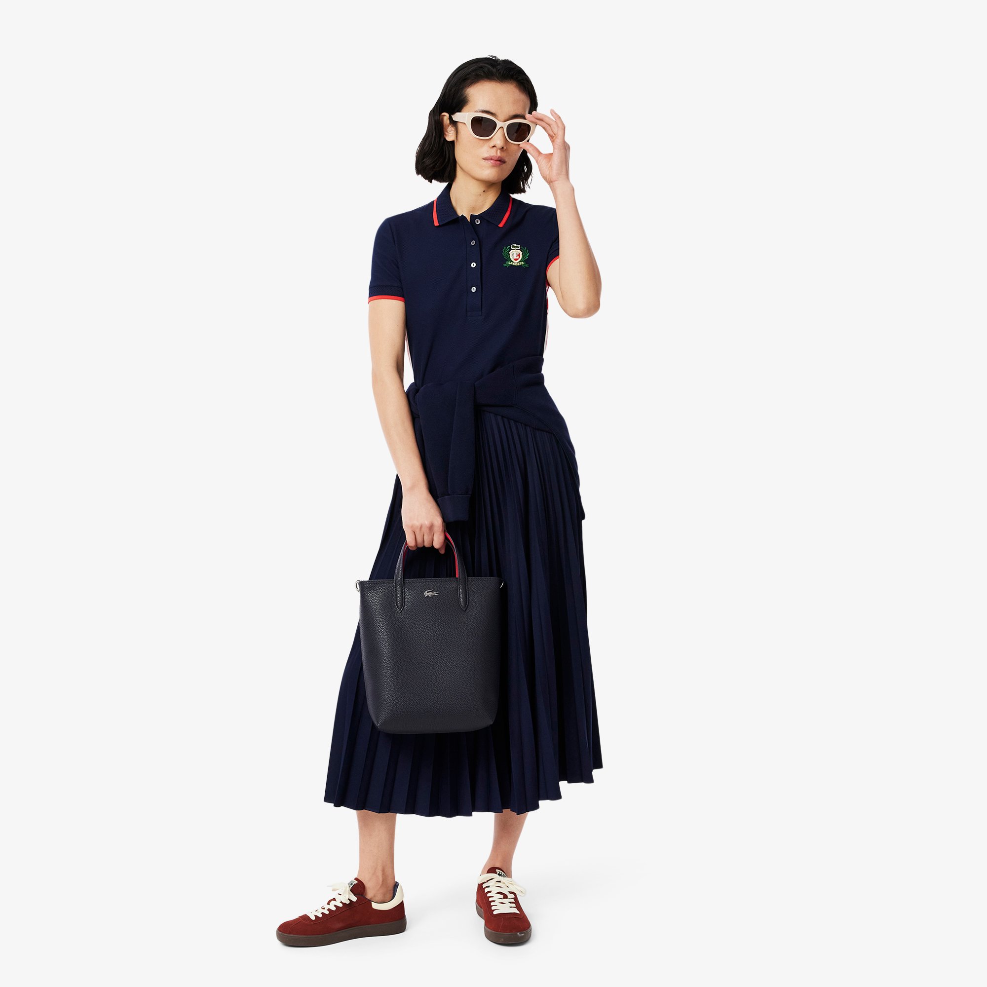 Tote Túi Tote Lacoste Nữ Anna Đảo Chiều Phom Đứng