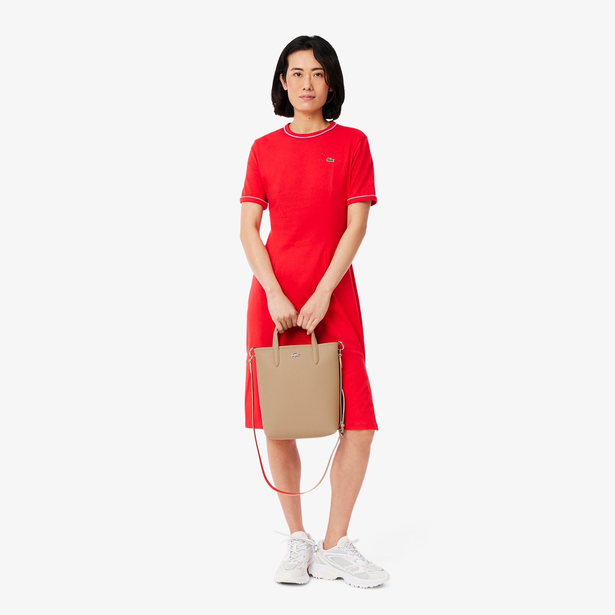 Tote Túi Tote Lacoste Nữ Anna Đảo Chiều Phom Đứng