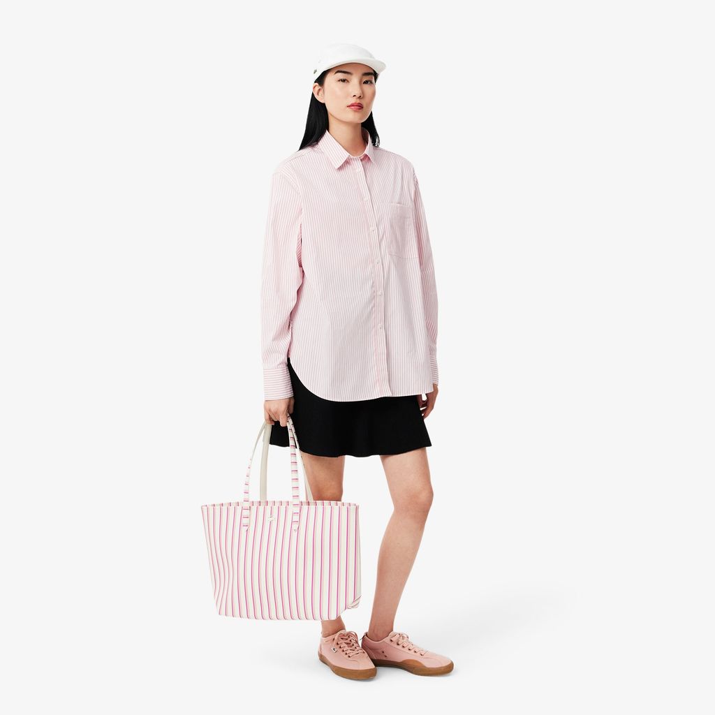 Túi Tote Lacoste Nữ Anna Đảo Chiều Có Khóa Kéo