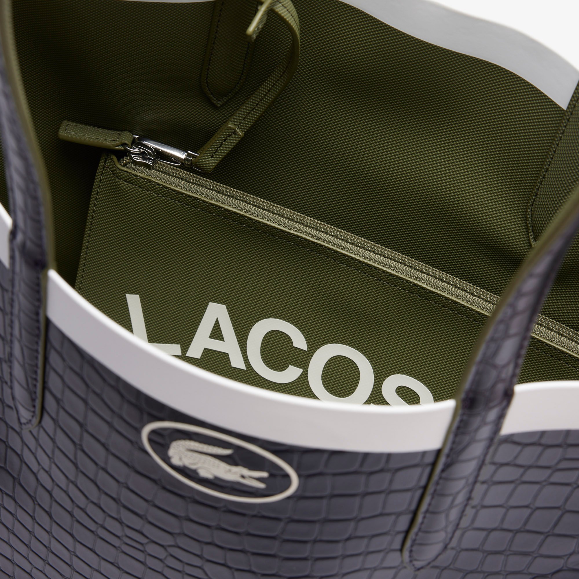 Túi Tote Lacoste Nữ Anna Đảo Chiều Có Khóa Kéo