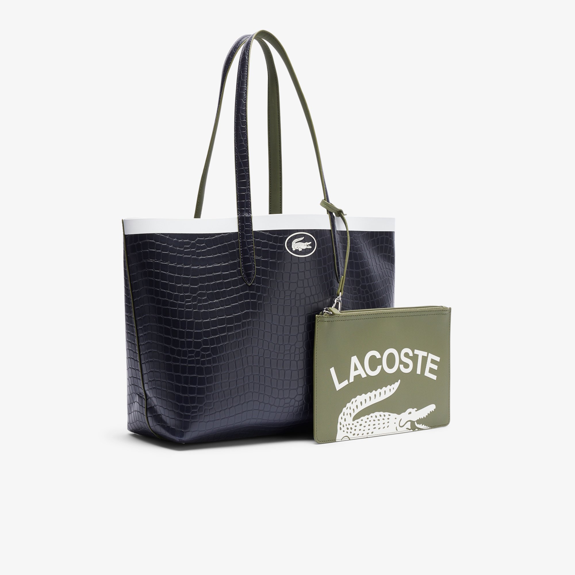 Túi Tote Lacoste Nữ Anna Đảo Chiều Có Khóa Kéo