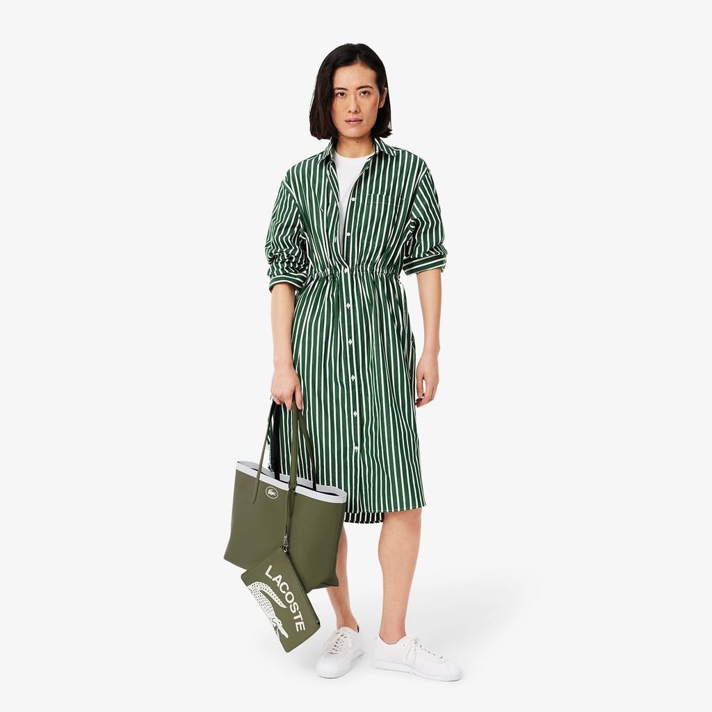 Túi Tote Lacoste Nữ Anna Đảo Chiều Có Khóa Kéo