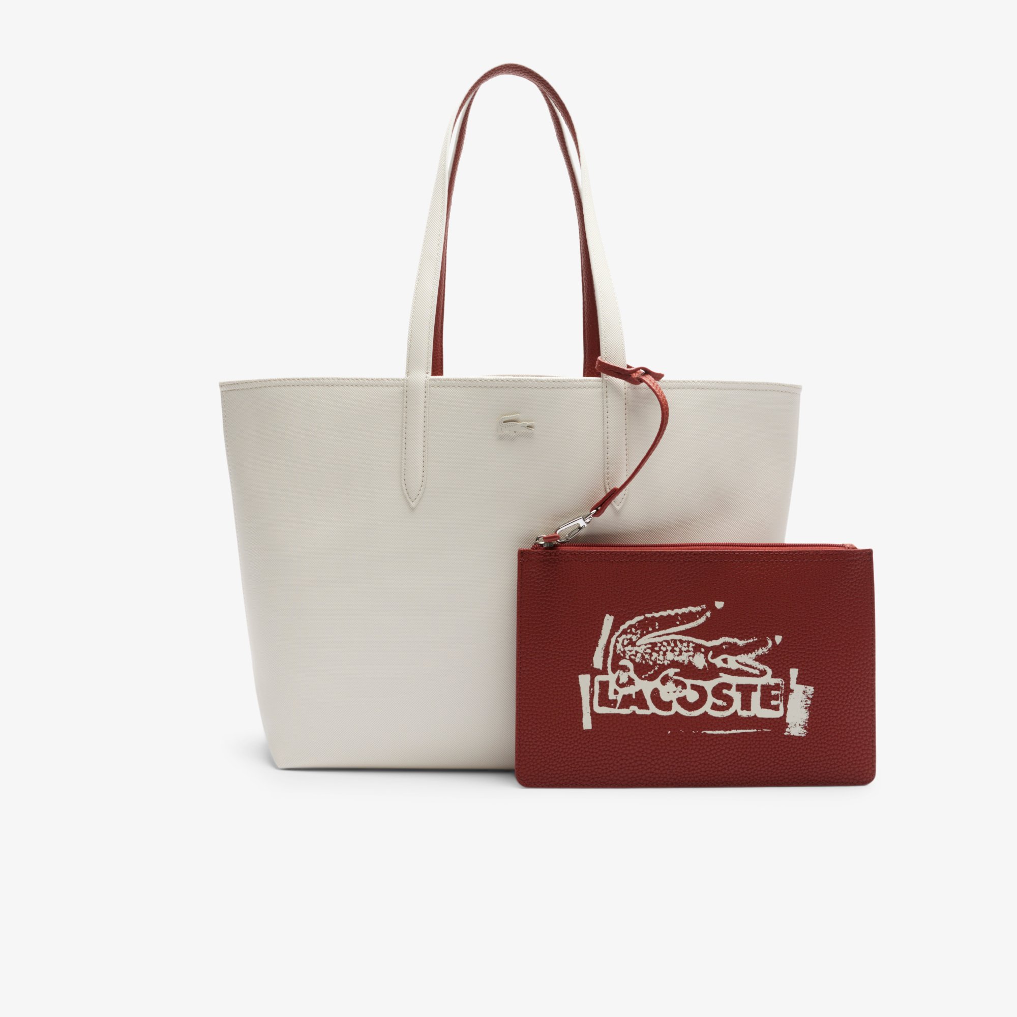 Túi Tote Lacoste Nữ Anna Đảo Chiều Có Khóa Kéo