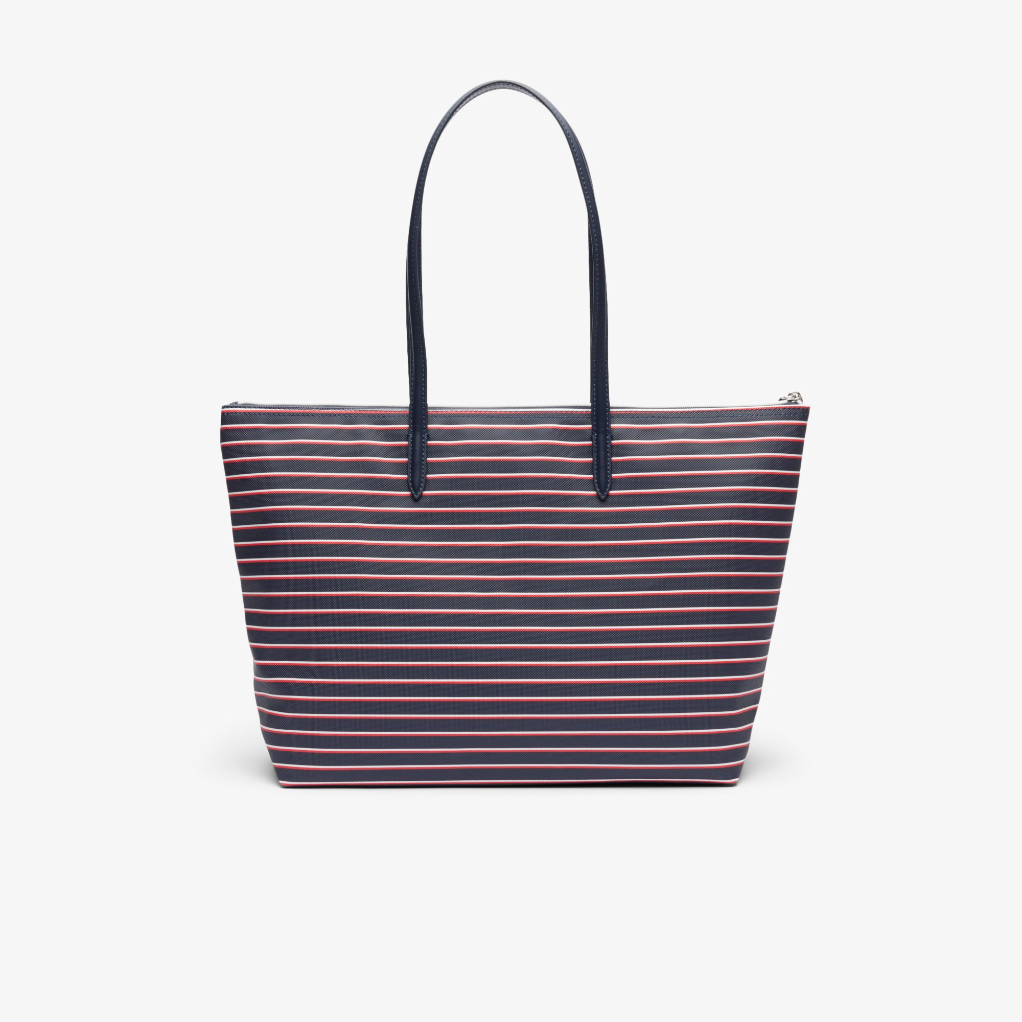 Túi Tote Lacoste Nữ L.12.12 Concept Họa Tiết Sọc Cỡ Lớn