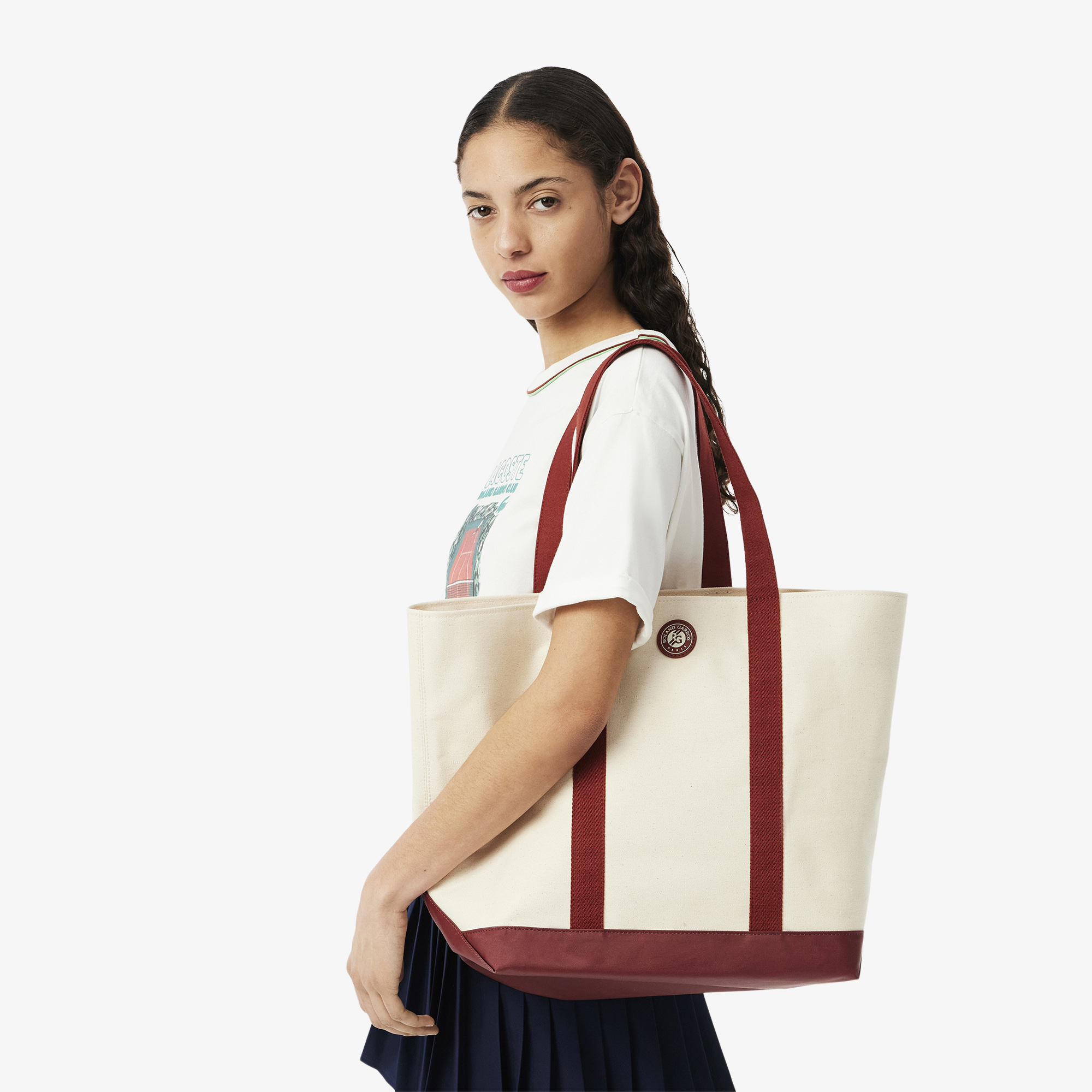 Túi Tote Lacoste Nữ Chất Liệu Canvas Phiên Bản Roland-Garros