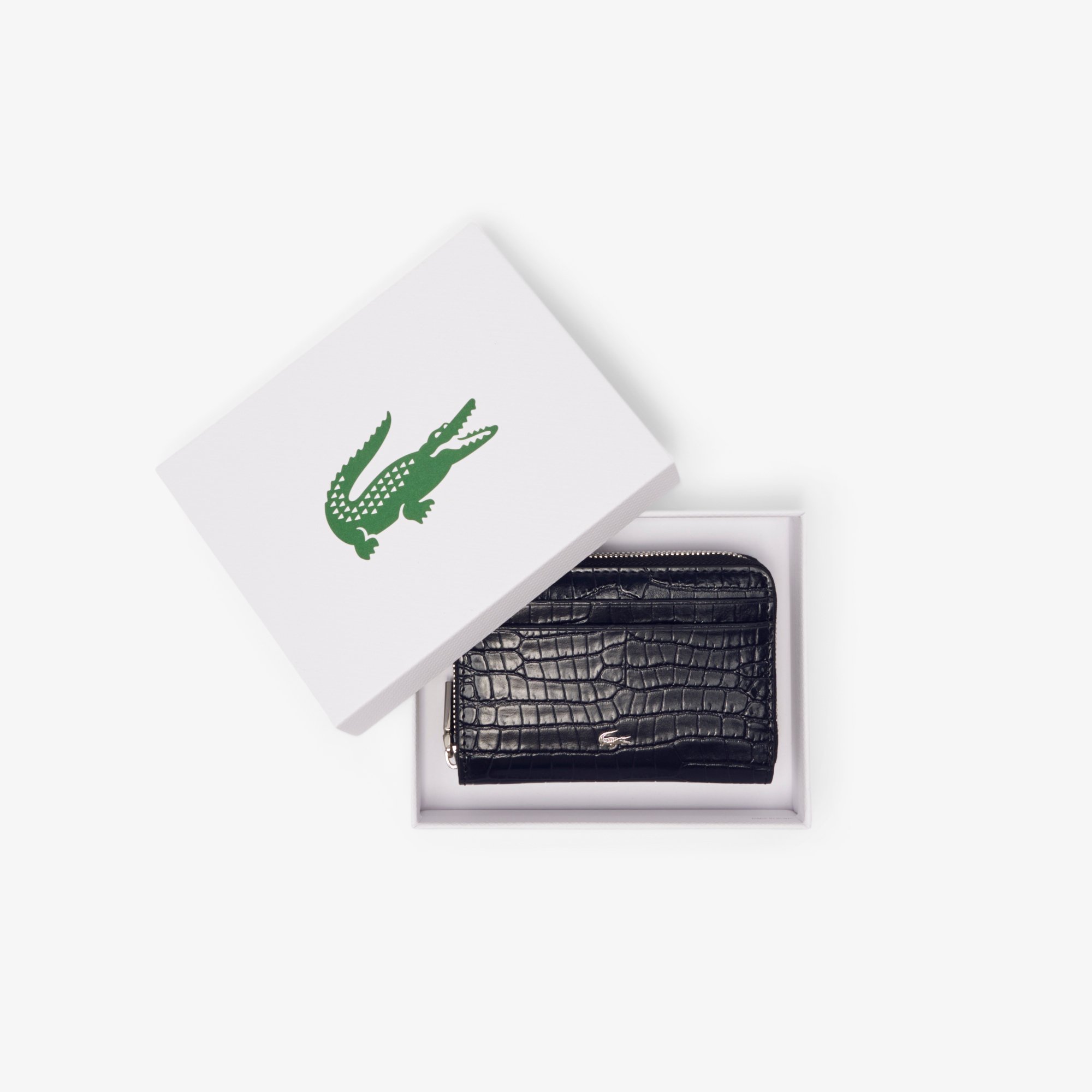 Ví Gập Lacoste Nữ Chantaco Chất Liệu Da Dập Nổi