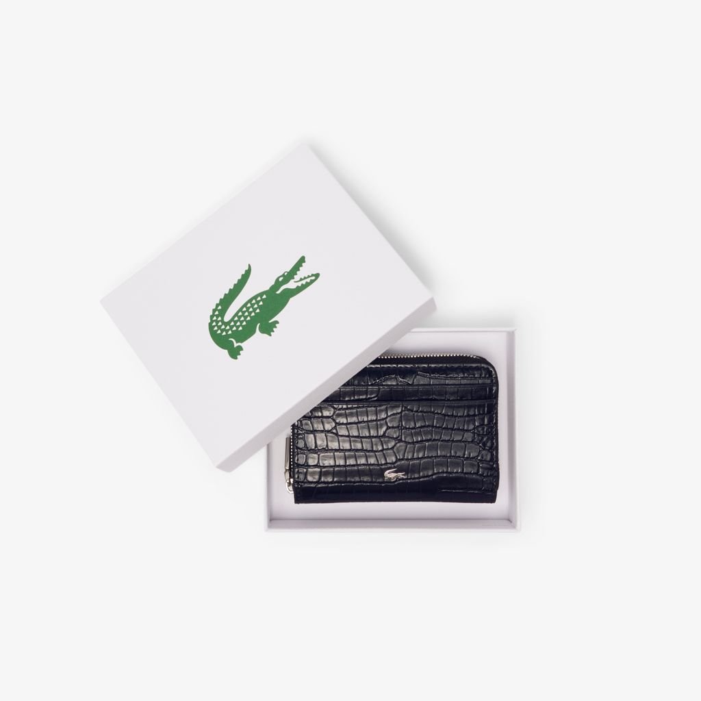 Ví Gập Lacoste Nữ Chantaco Chất Liệu Da Dập Nổi