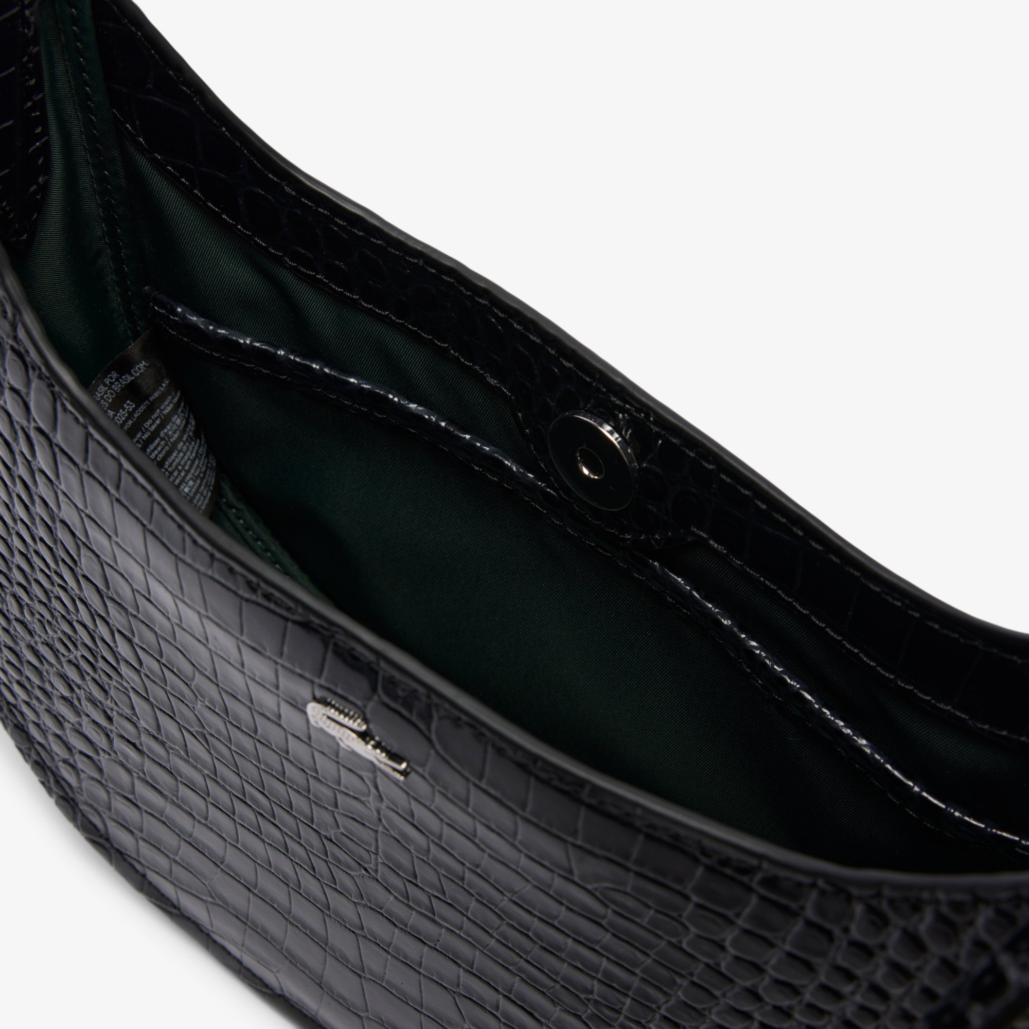 Túi Nửa Vầng Trăng Lacoste Nữ Chantaco Chất Liệu Da Dập Nổi Cỡ Nhỏ