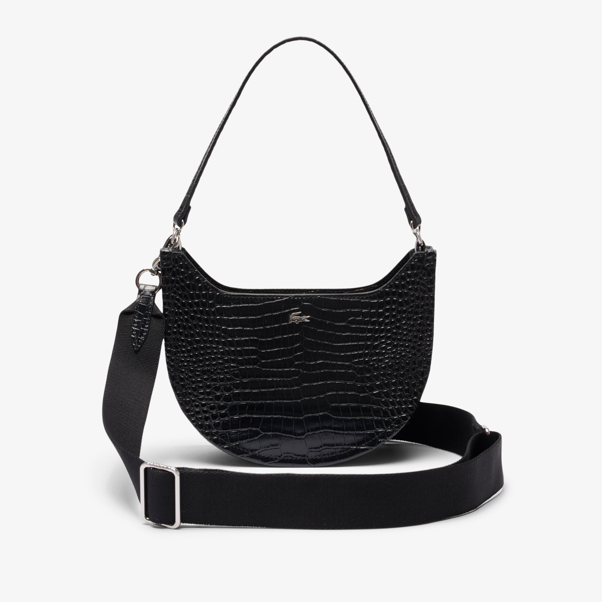 Túi Nửa Vầng Trăng Lacoste Nữ Chantaco Chất Liệu Da Dập Nổi Cỡ Nhỏ