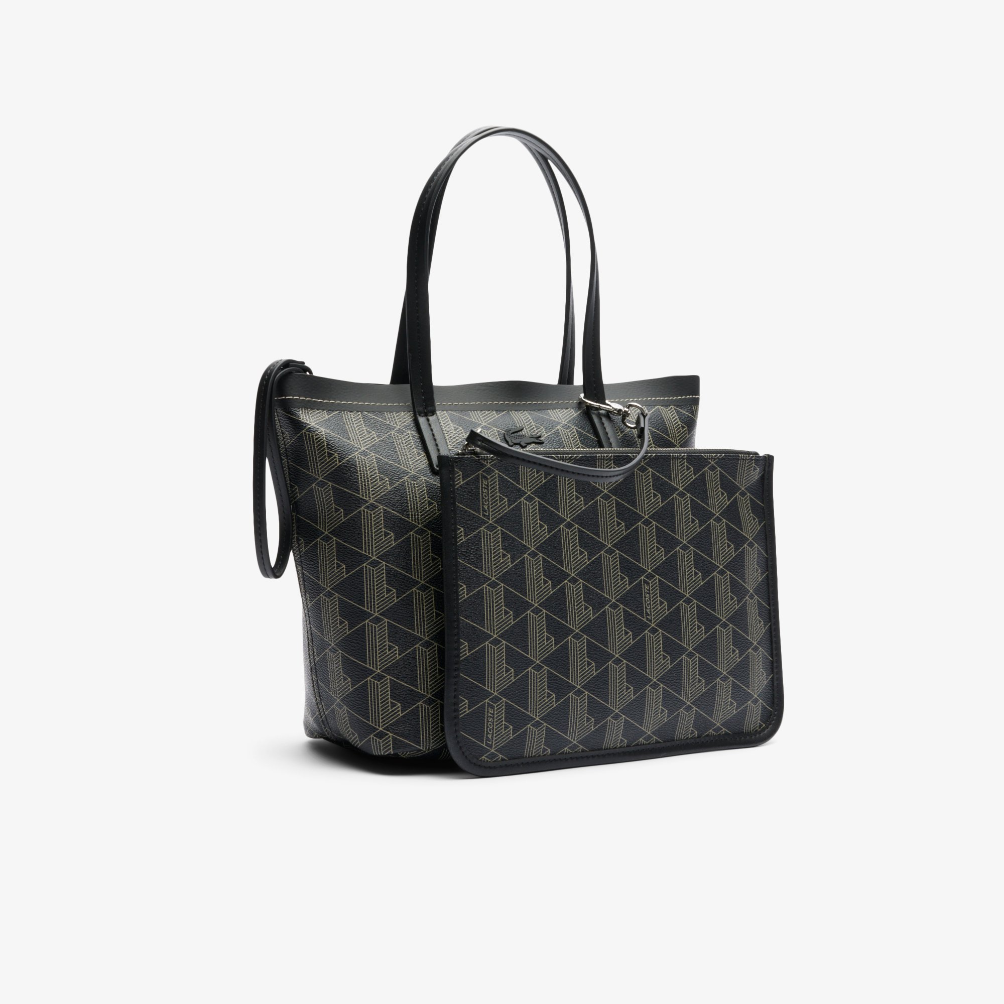 Túi Tote Kèm Túi Nhỏ Lacoste Nữ Zely Chất Liệu Da Hạt Cỡ Nhỏ