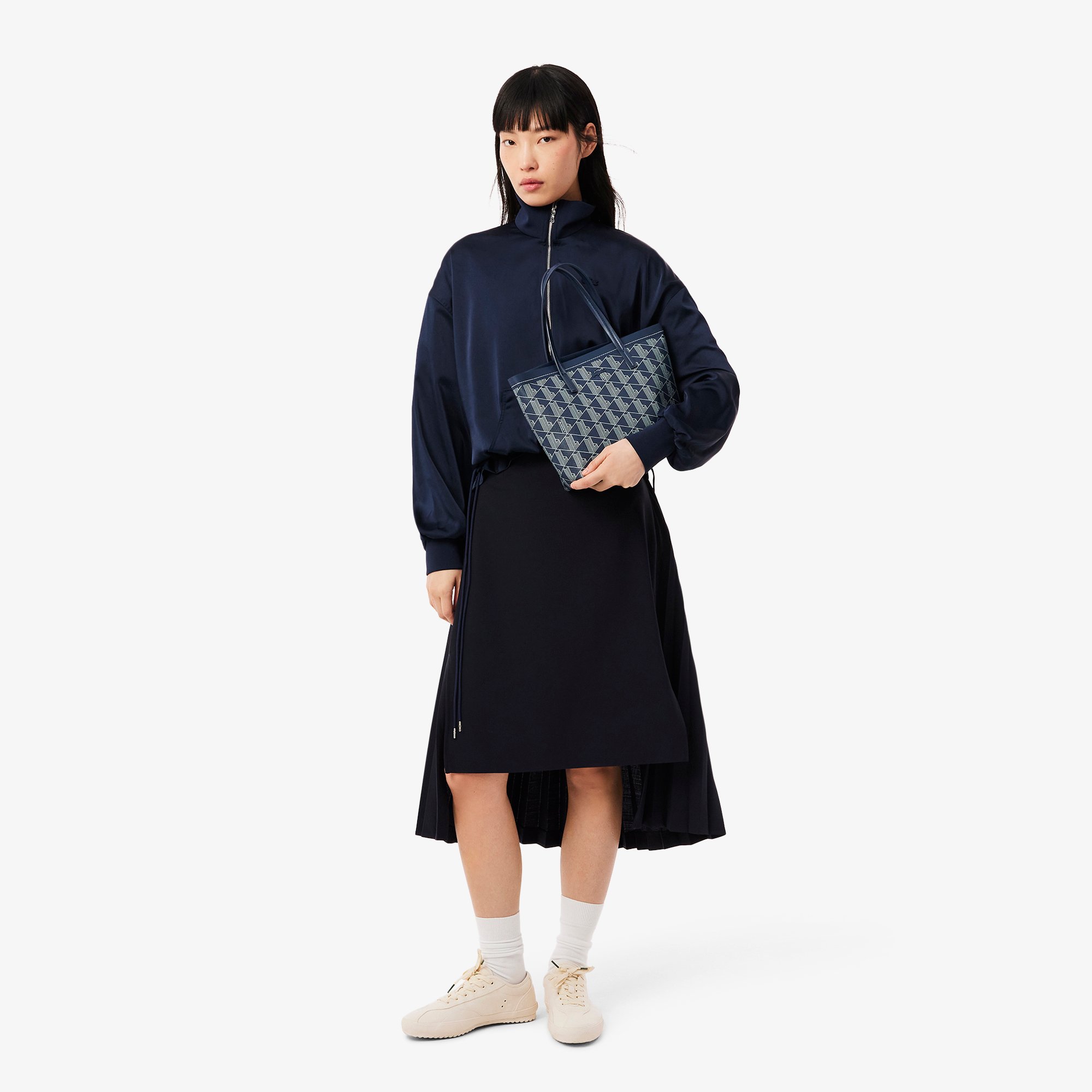 Túi Tote Kèm Túi Nhỏ Lacoste Nữ Zely Chất Liệu Da Hạt Cỡ Nhỏ
