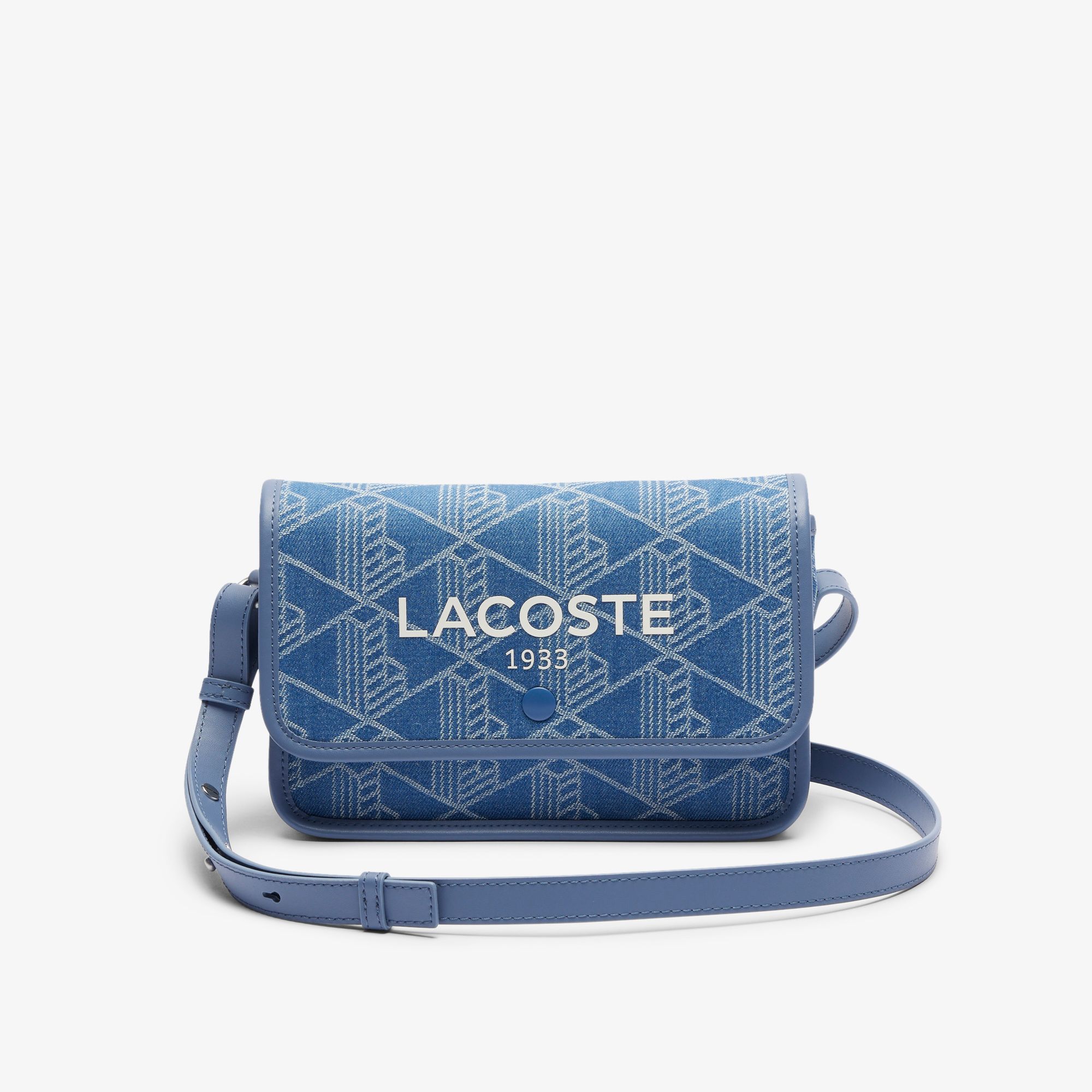 Túi Lacoste Nữ Heritage Có Nắp Gập Họa Tiết Jacquard