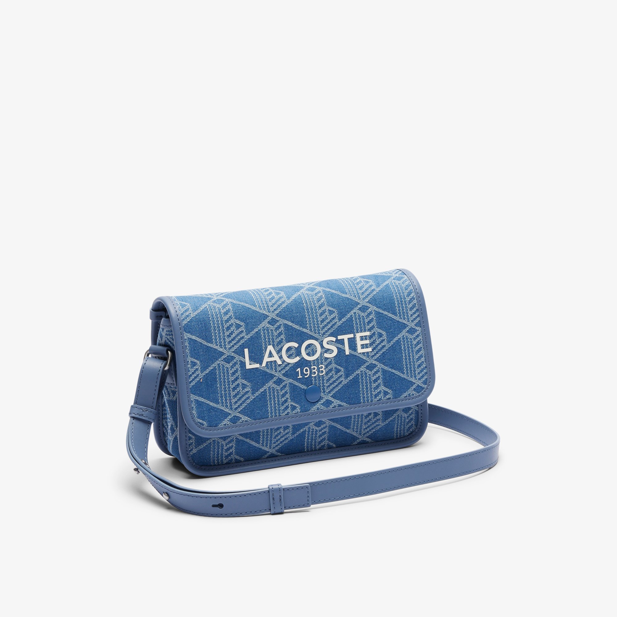 Túi Lacoste Nữ Heritage Có Nắp Gập Họa Tiết Jacquard