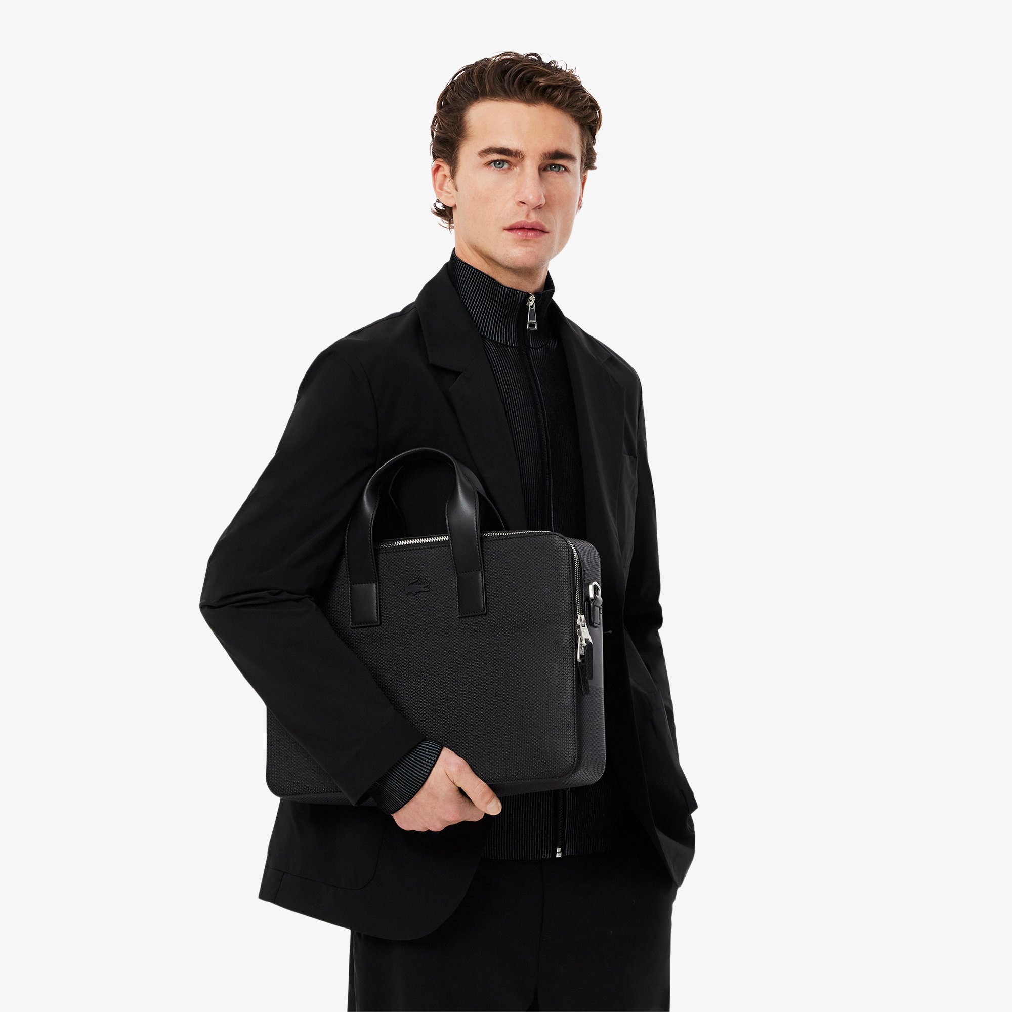 Túi Đựng Laptop Lacoste Nam Chantaco Chất Liệu Da