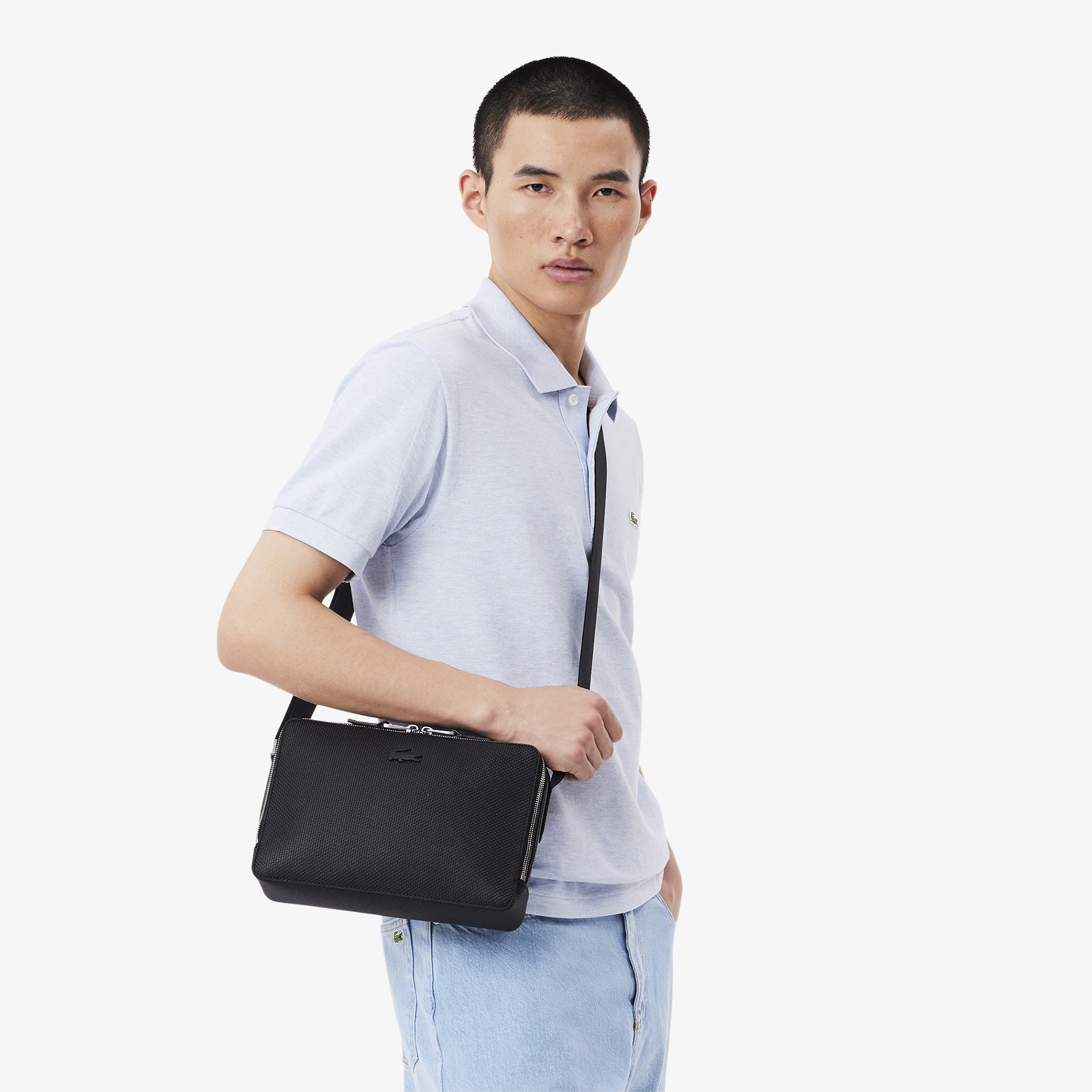 Túi Xách Lacoste Unisex Chantaco Chất Liệu Da