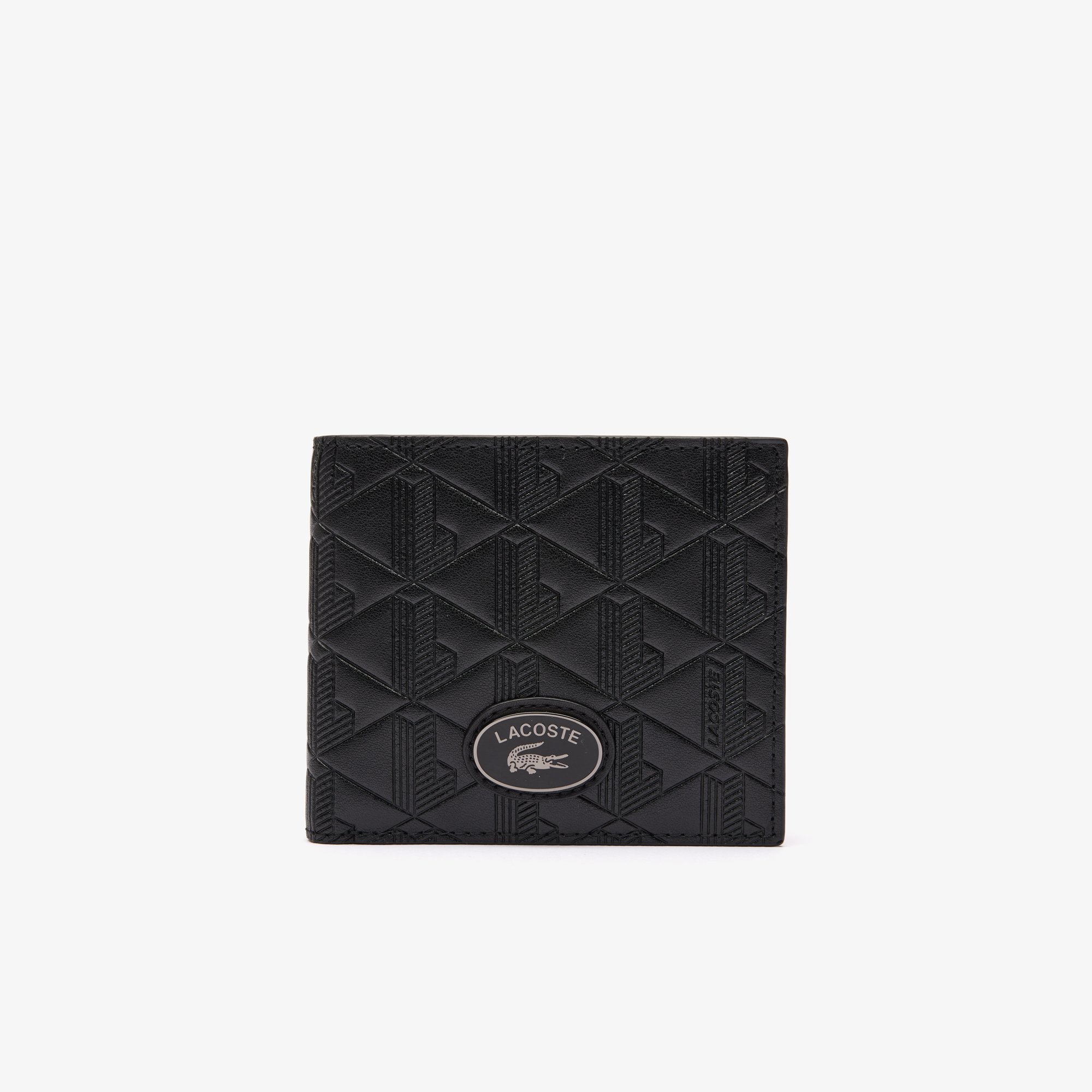 Ví Gấp Lacoste Nam Cỡ Vừa Hoạ Tiết Monogram Chất Liệu Da