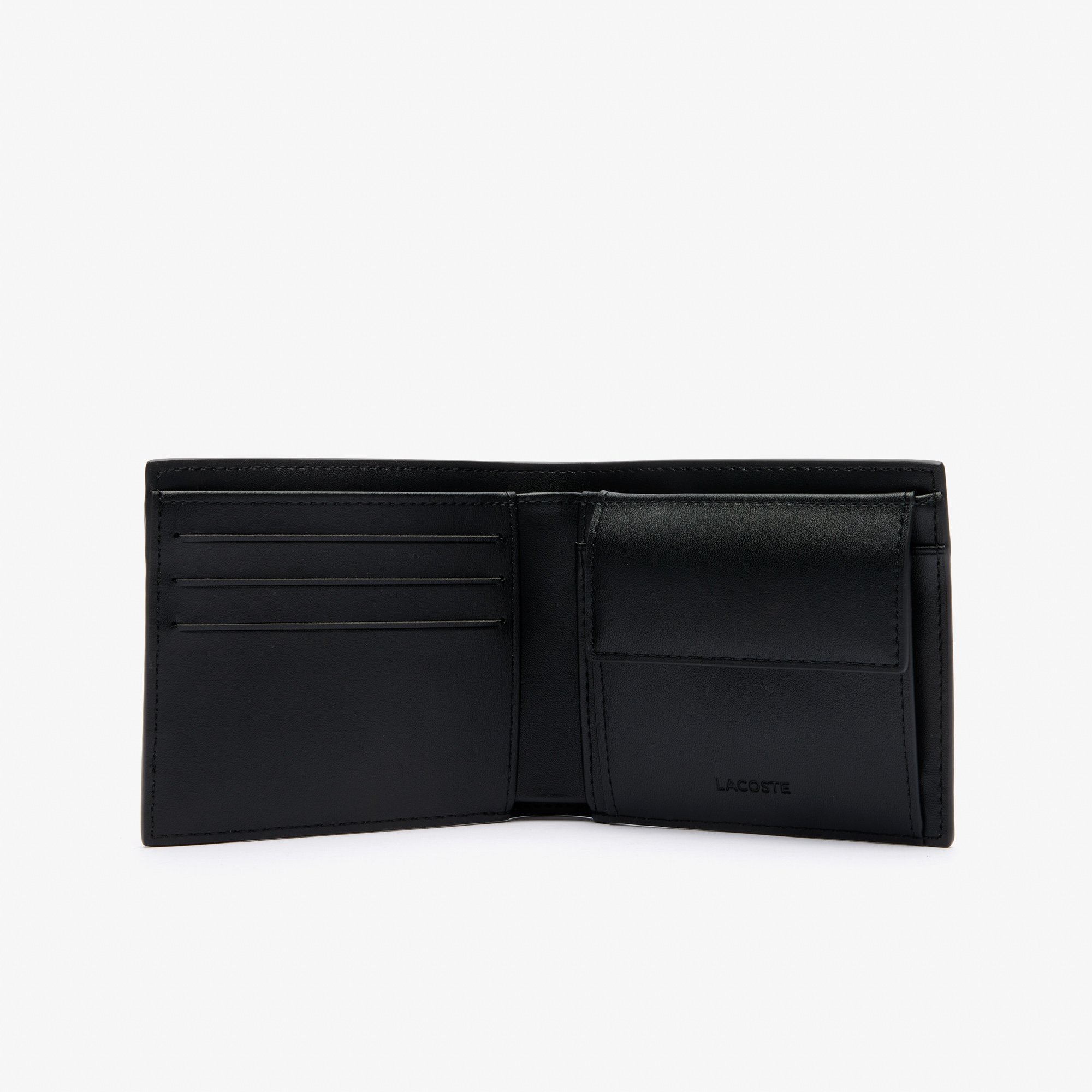 Ví Gấp Lacoste Nam Cỡ Vừa Hoạ Tiết Monogram Chất Liệu Da