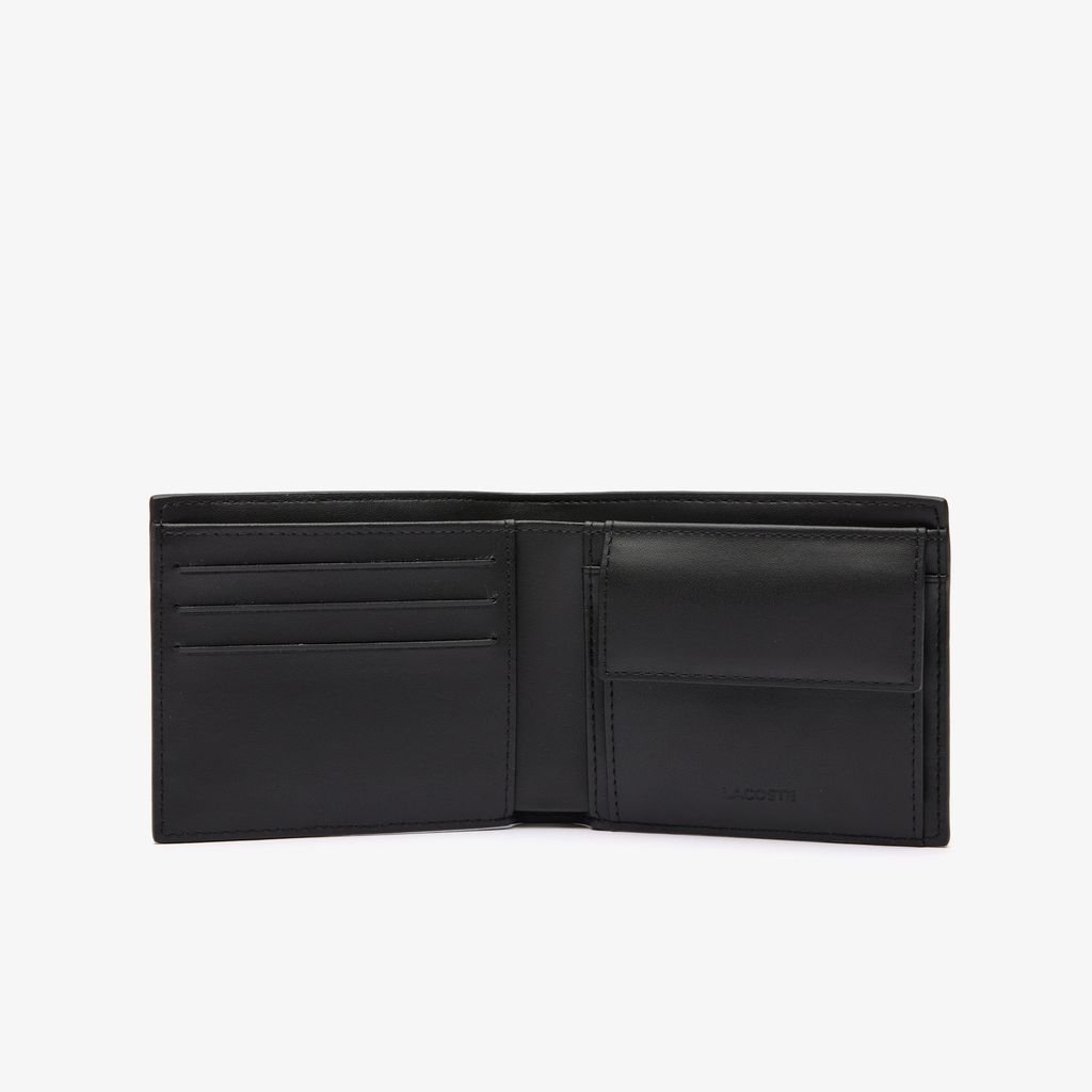 Ví Gấp Lacoste Nam Cỡ Vừa Hoạ Tiết Monogram Chất Liệu Da