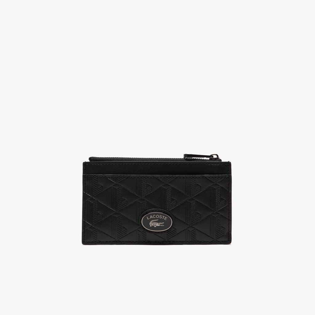 Ví Đựng Thẻ Lacoste Nam Nomogramme Chất Liệu Da Có Khóa Kéo
