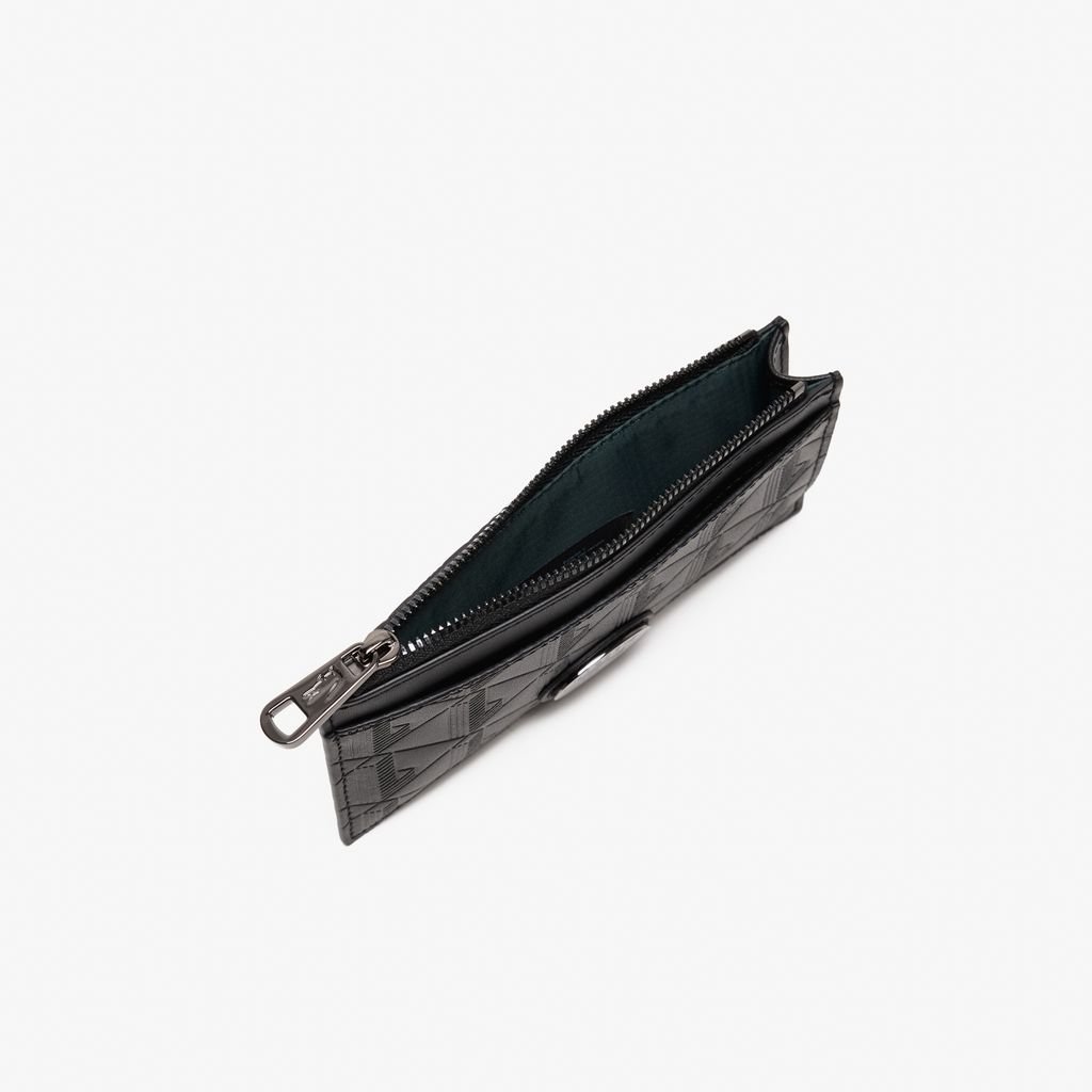 Ví Đựng Thẻ Lacoste Nam Nomogramme Chất Liệu Da Có Khóa Kéo