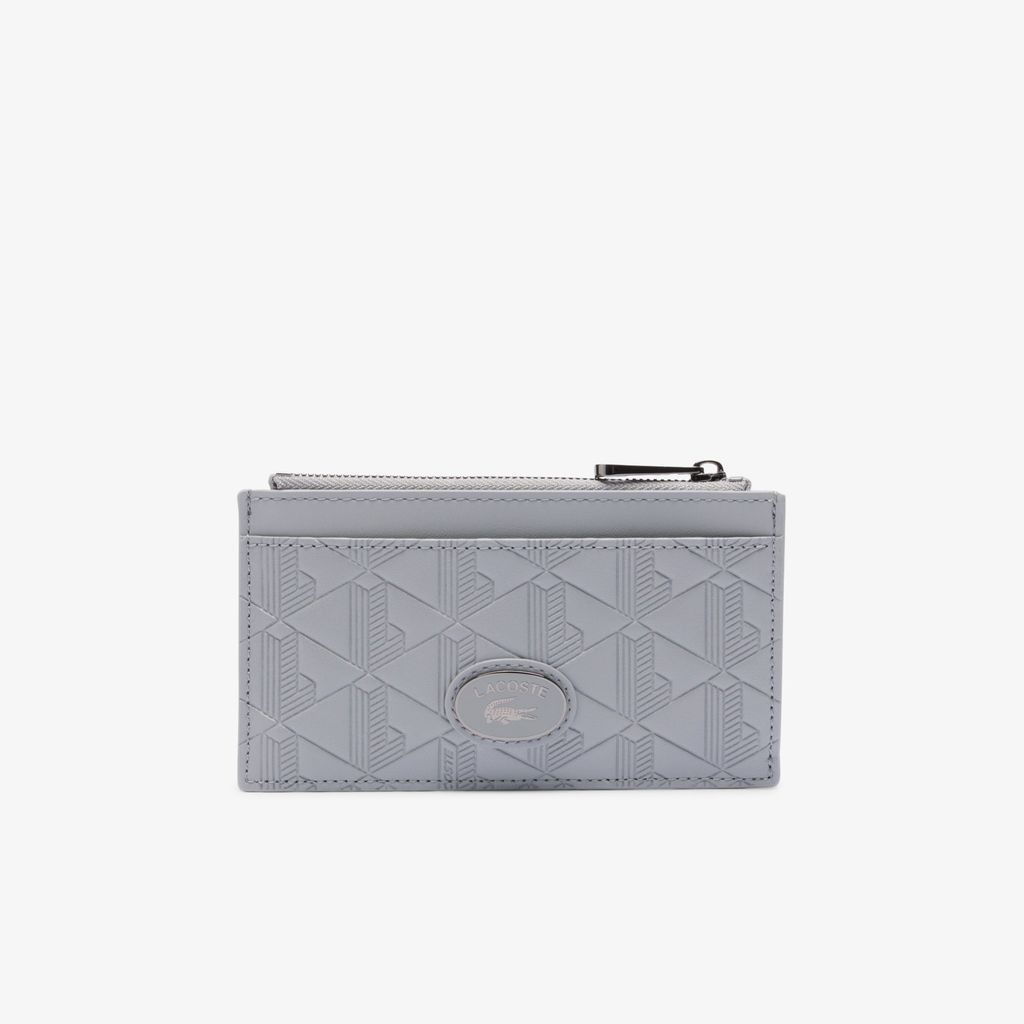 Ví Đựng Thẻ Lacoste Nam Nomogramme Chất Liệu Da Có Khóa Kéo