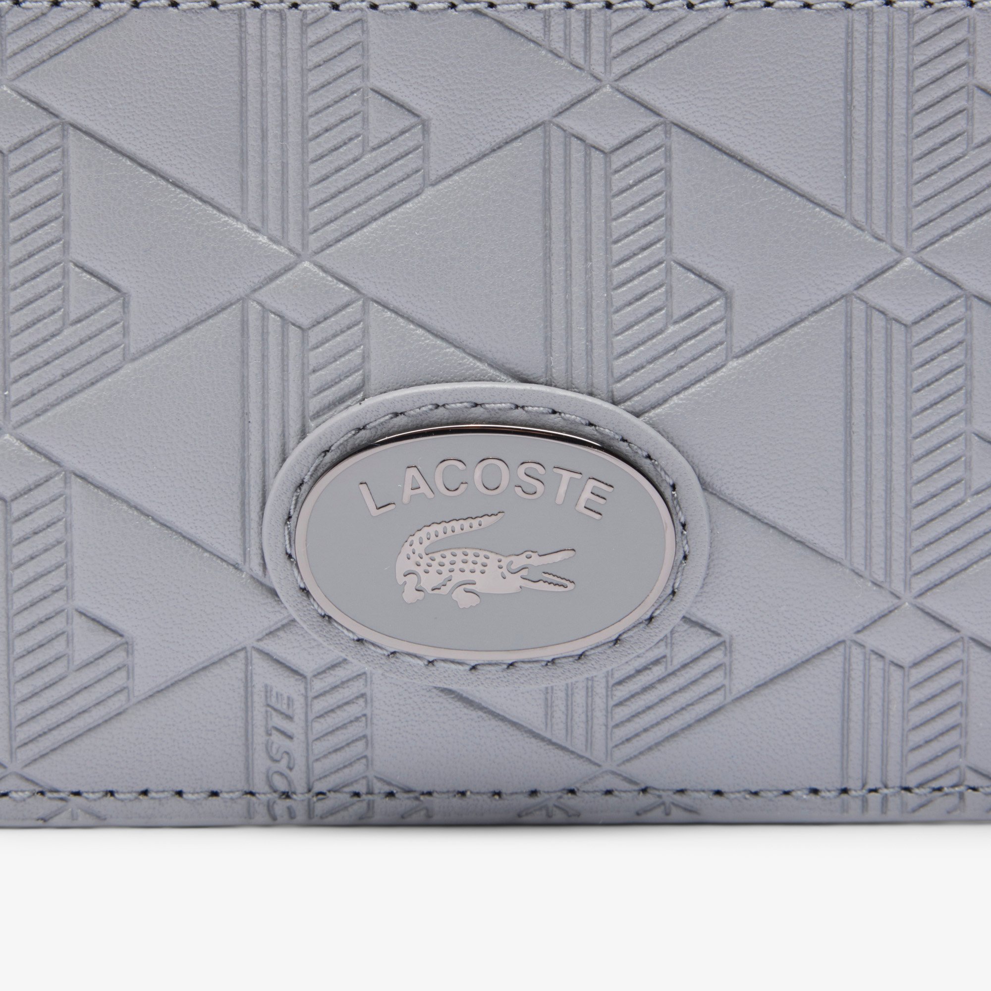 Ví Đựng Thẻ Lacoste Nam Nomogramme Chất Liệu Da Có Khóa Kéo