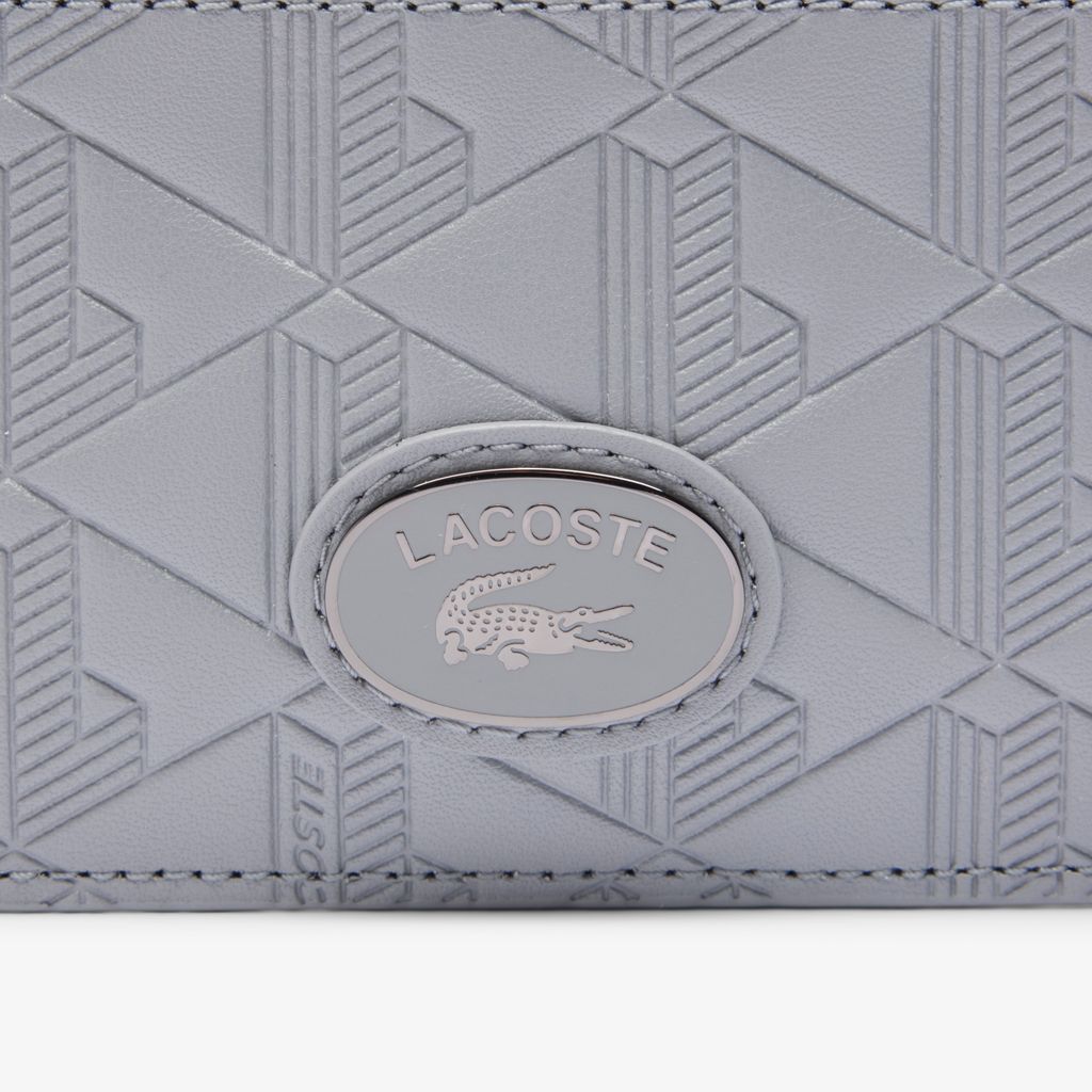 Ví Đựng Thẻ Lacoste Nam Nomogramme Chất Liệu Da Có Khóa Kéo