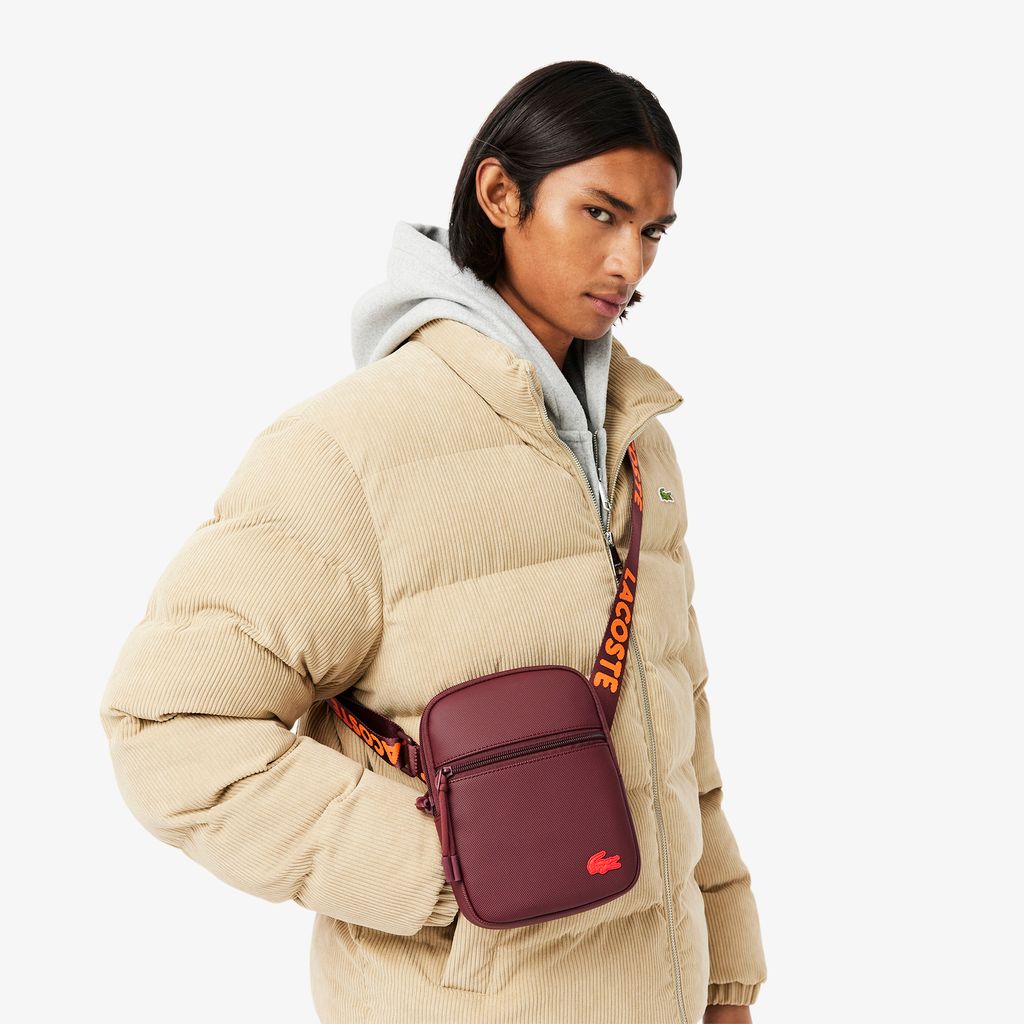 Túi Đeo Chéo Lacoste Nam Slimline LCST Chất Liệu Petit Piqué Cỡ Nhỏ